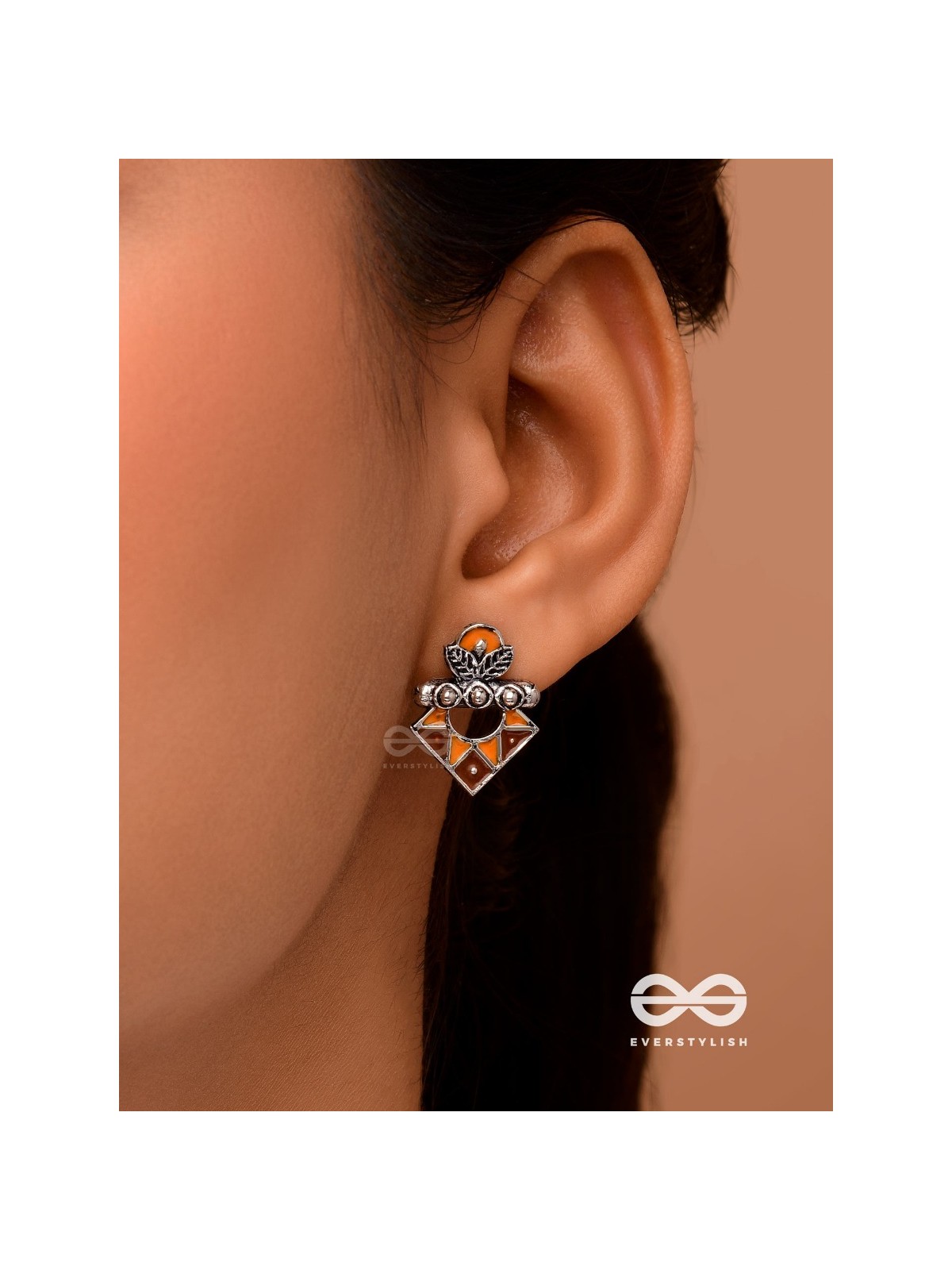DESERT BLOOM- EARTHY-HUED STATEMENT EAR JACKETS