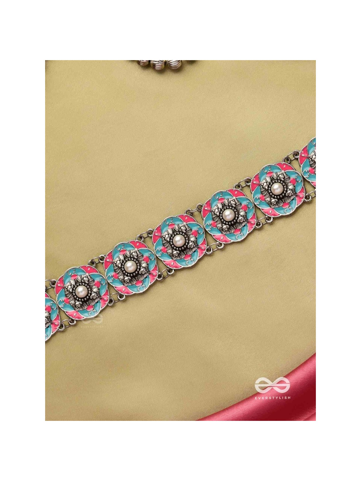 LOTUS DREAM- VIBRANT ENAMELED TRIBAL CHOKER