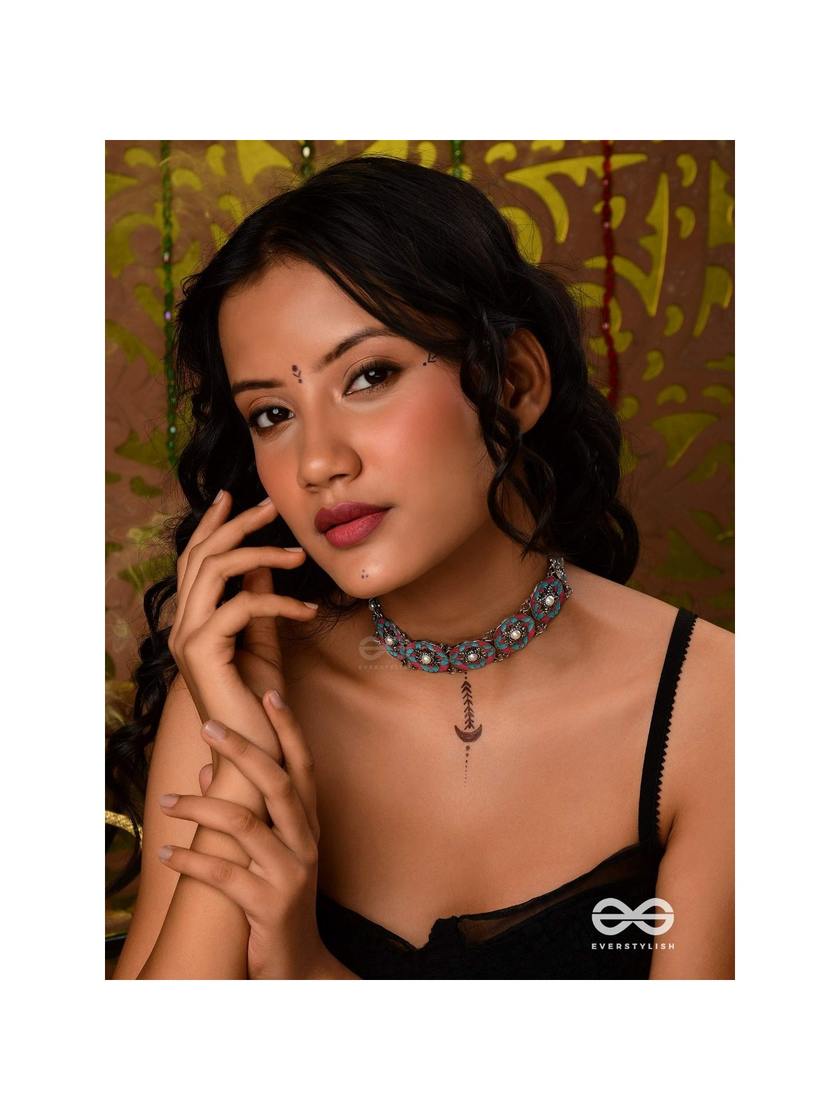 LOTUS DREAM- VIBRANT ENAMELED TRIBAL CHOKER