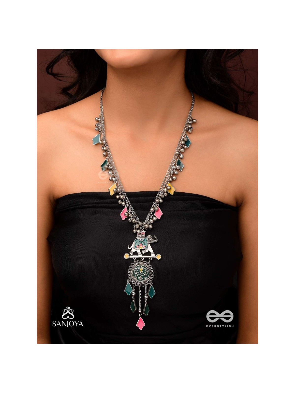 NOMAD SPIRIT – COLORFUL TRIBAL STATEMENT NECKLACE