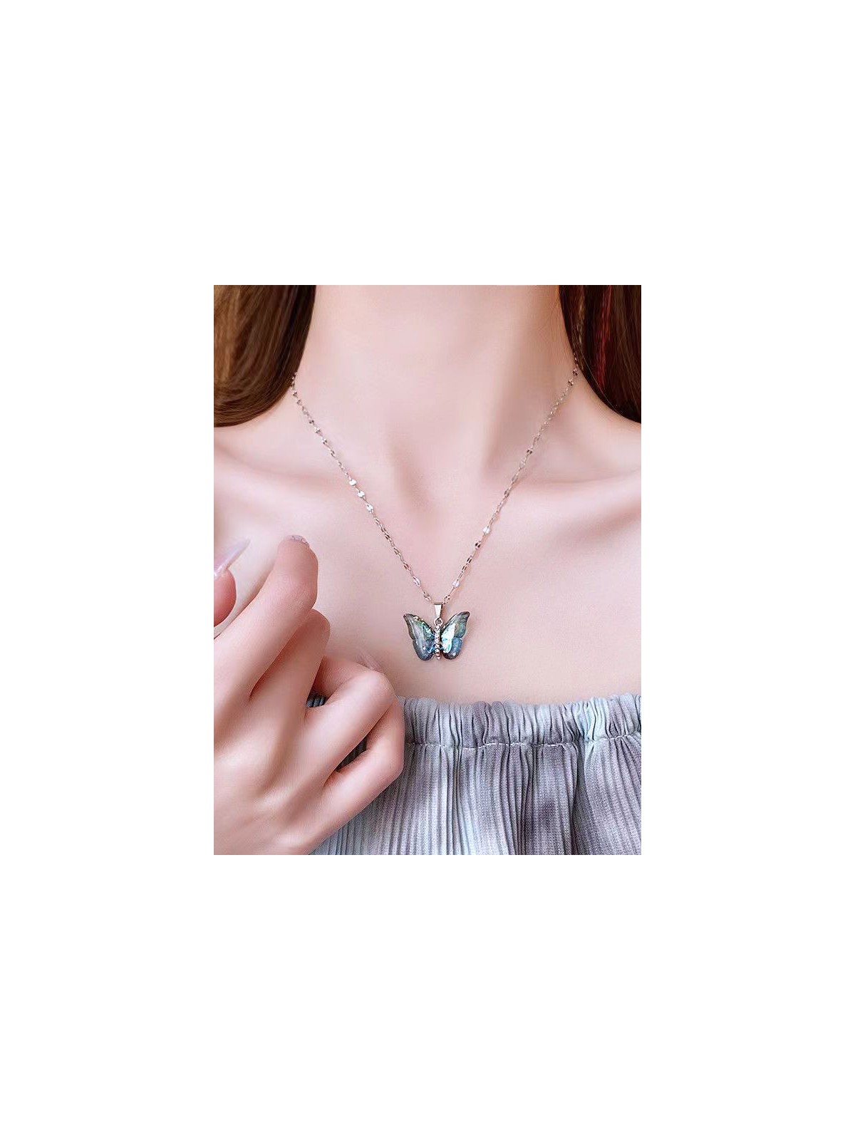 Ethereal Wings - Crystal Butterfly Necklace