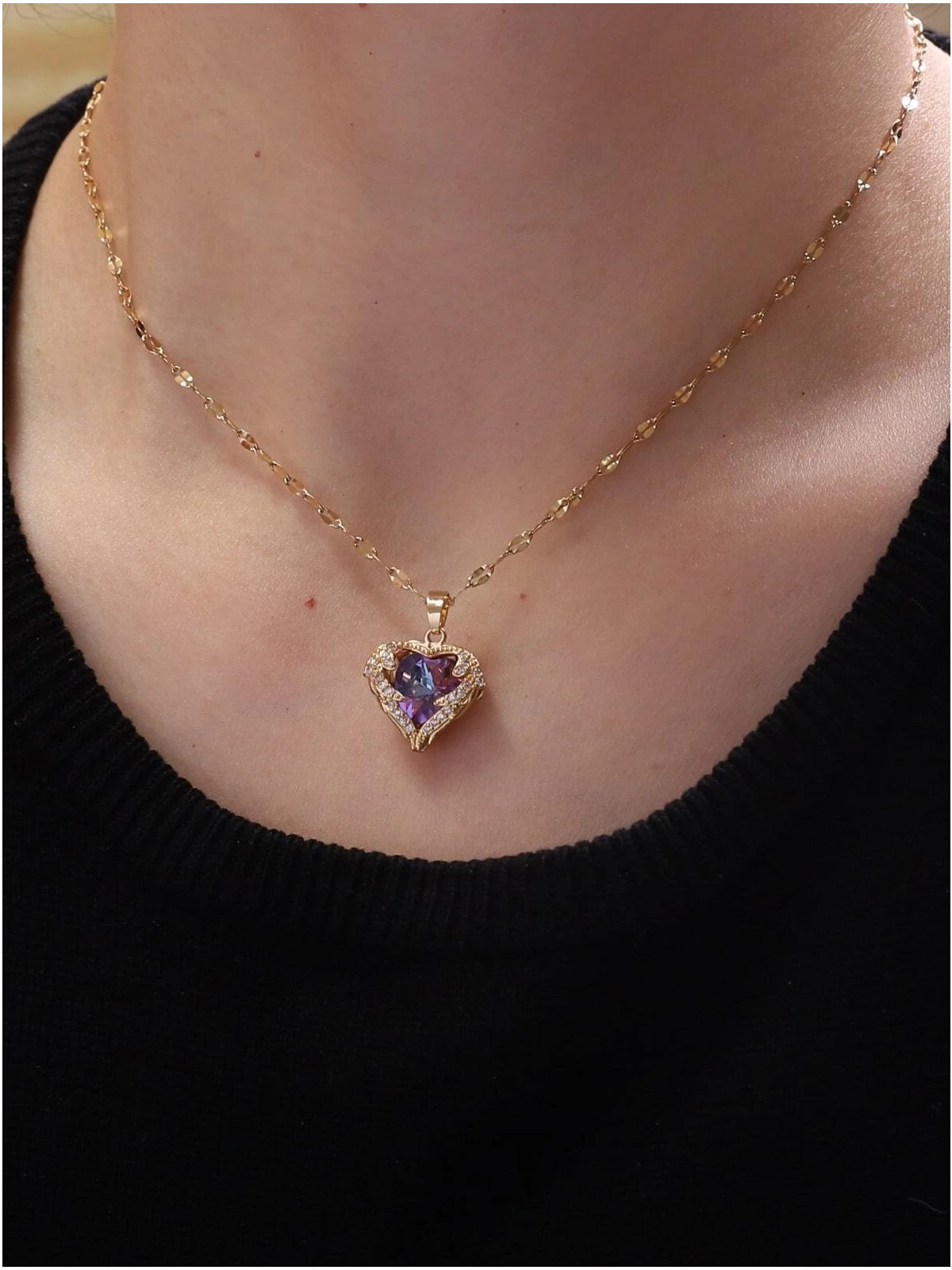 Glittering Heart - Crystal Love Pendant