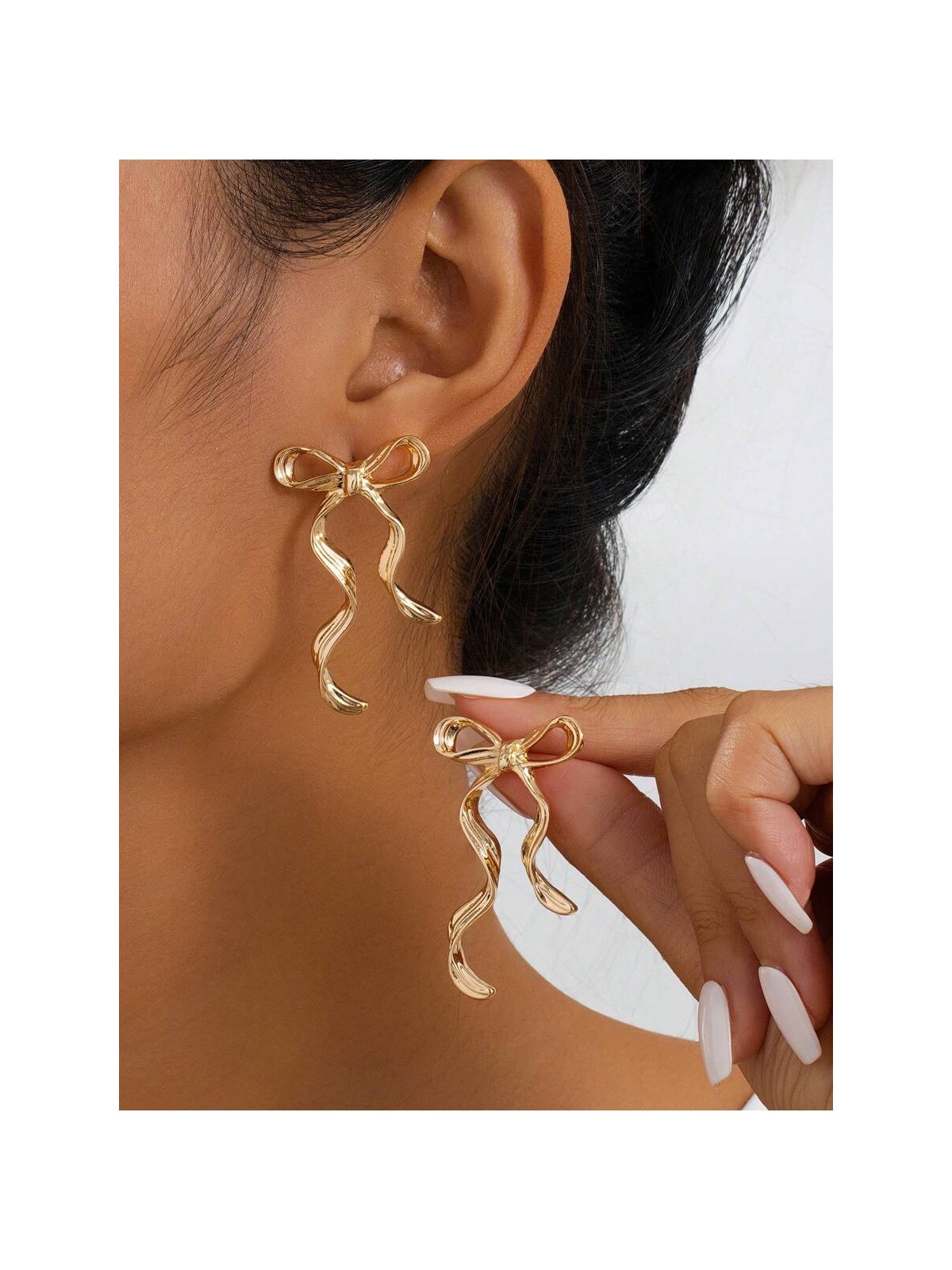 WISP KNOT- SOFT AND CURVY BOW INSPIRED EARRINGS
