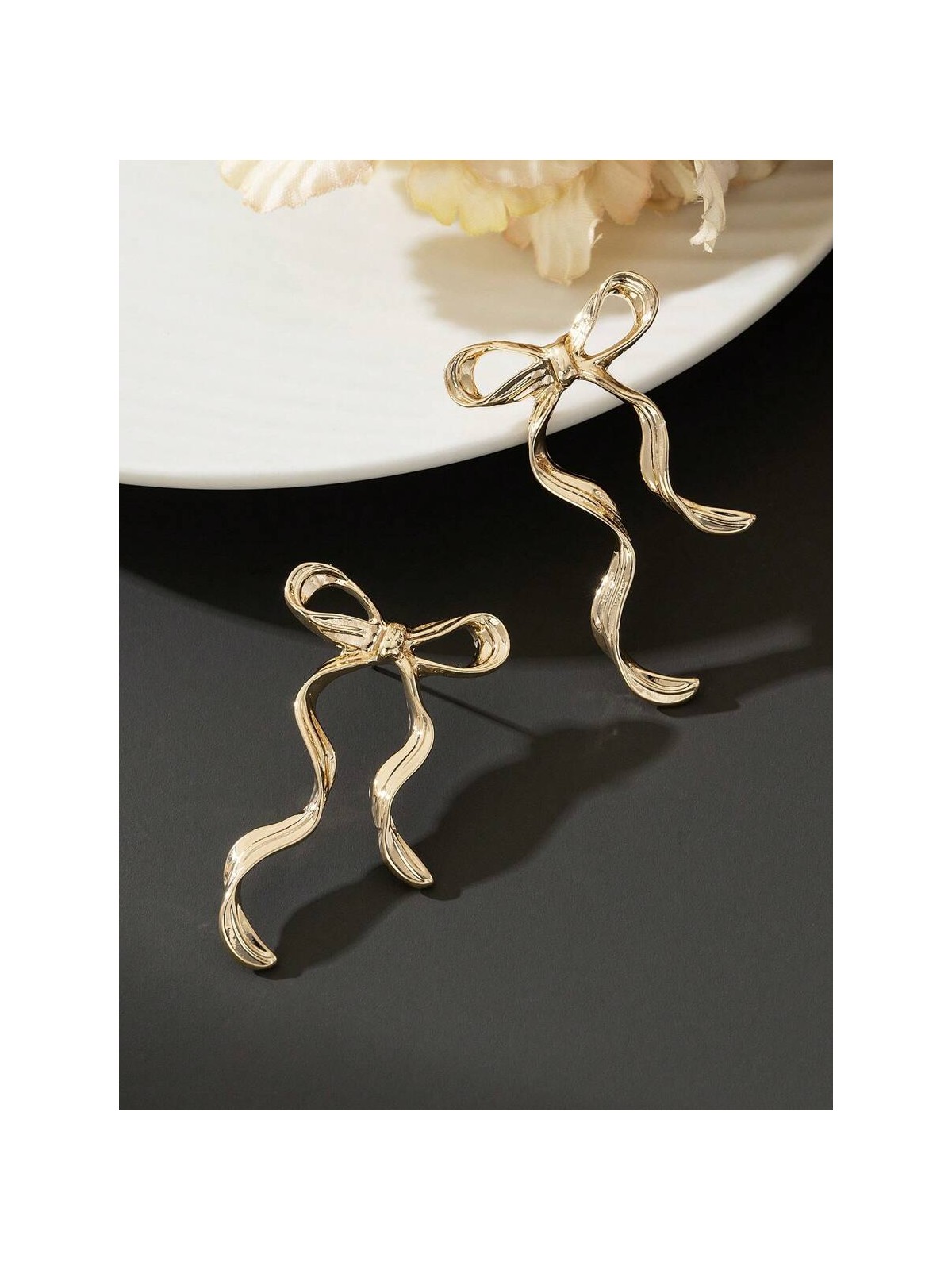 WISP KNOT- SOFT AND CURVY BOW INSPIRED EARRINGS