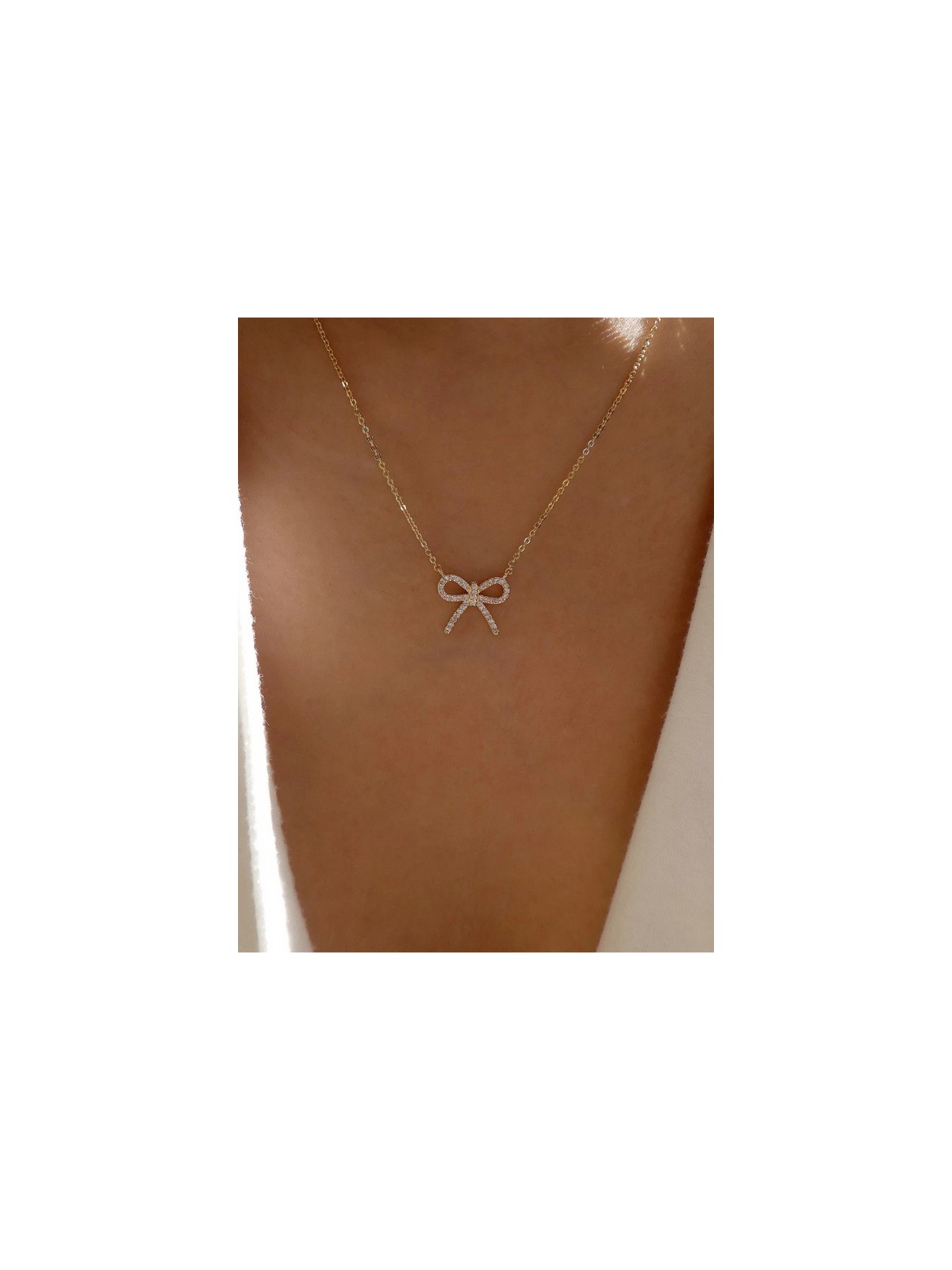 TIED IN GOLD- MINIMALIST BOW NECKPIECE