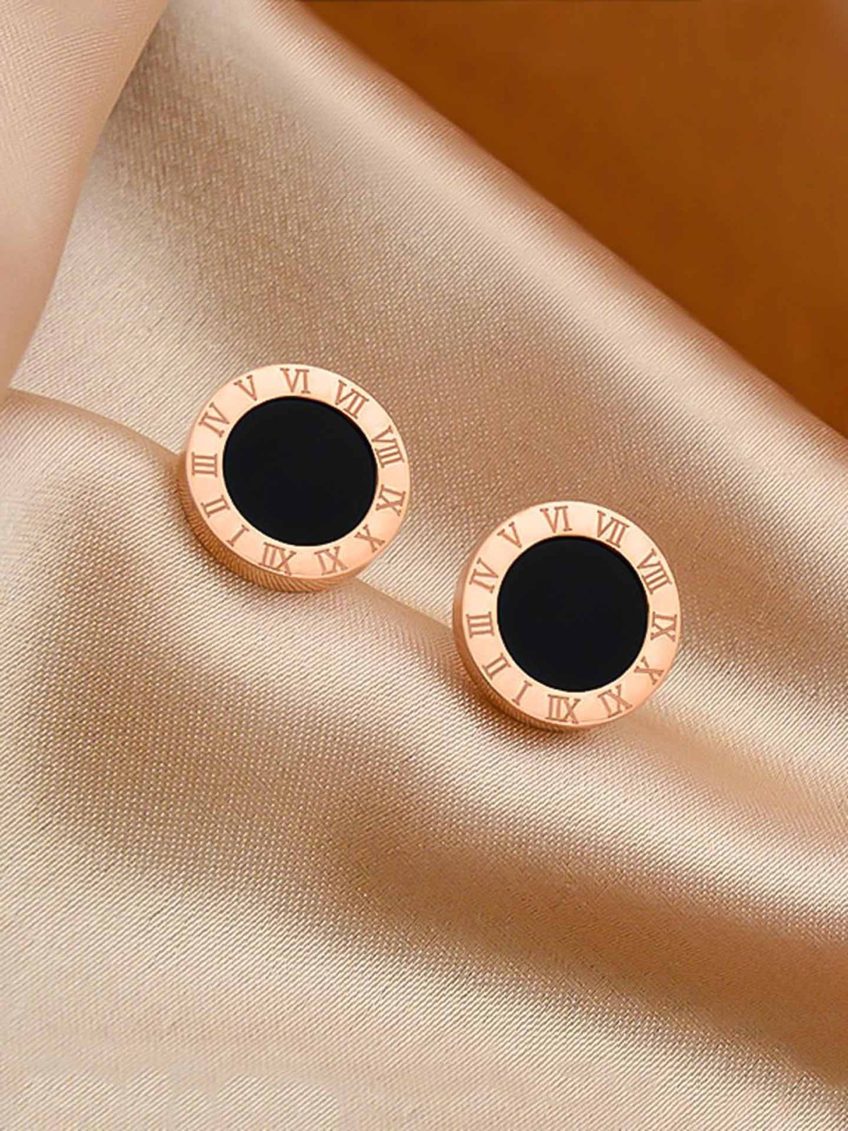 NOIR TIMEPIECE- TIMELESS BLACK AND GOLD STUDS