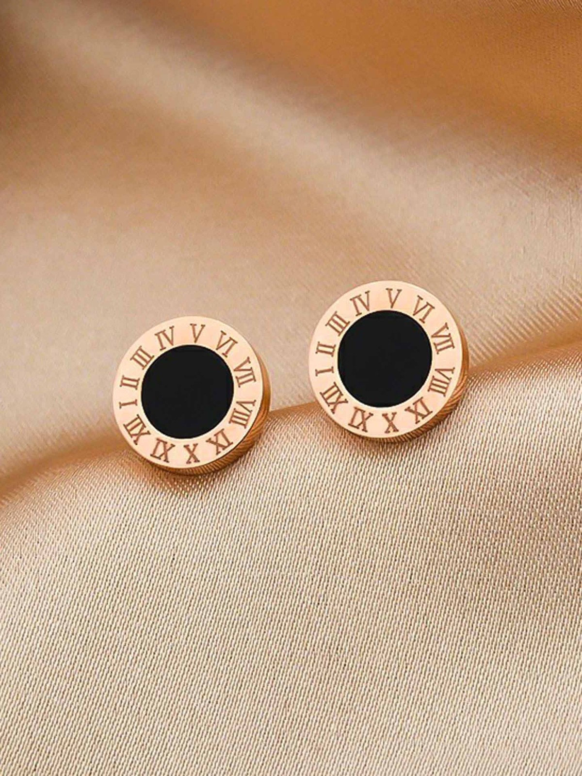 NOIR TIMEPIECE- TIMELESS BLACK AND GOLD STUDS
