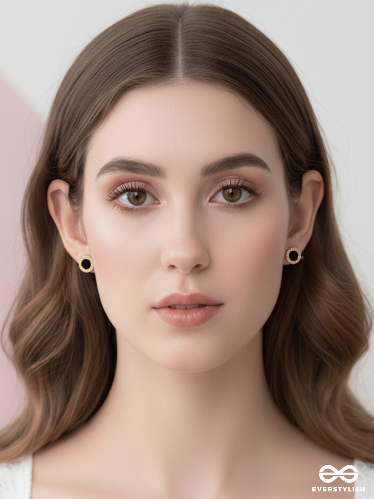 NOIR TIMEPIECE- TIMELESS BLACK AND GOLD STUDS