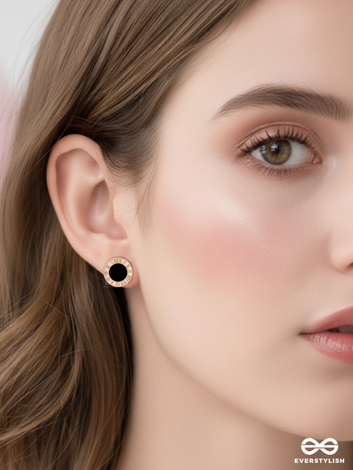 NOIR TIMEPIECE- TIMELESS BLACK AND GOLD STUDS