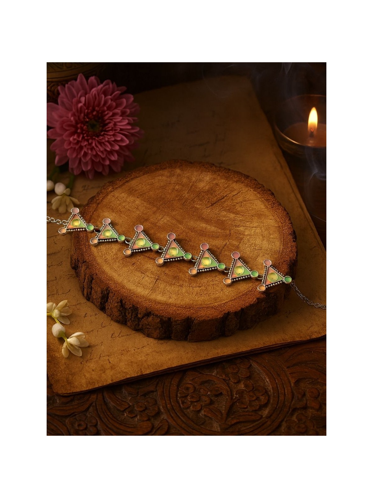 TRIBAL TRIAD - MULTICOLOUR ENAMEL NECKPIECE