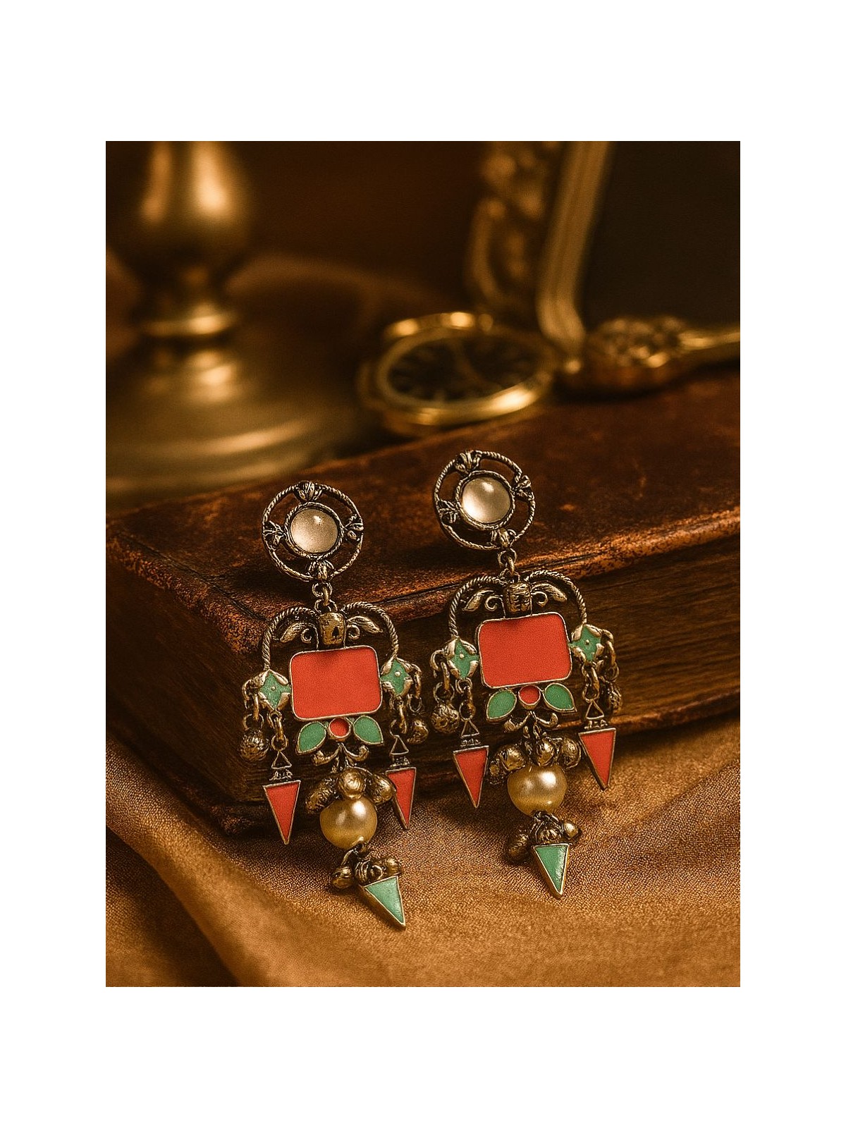 RETRO RHYTHM- FUSION STYLE OXIDISED EARRINGS
