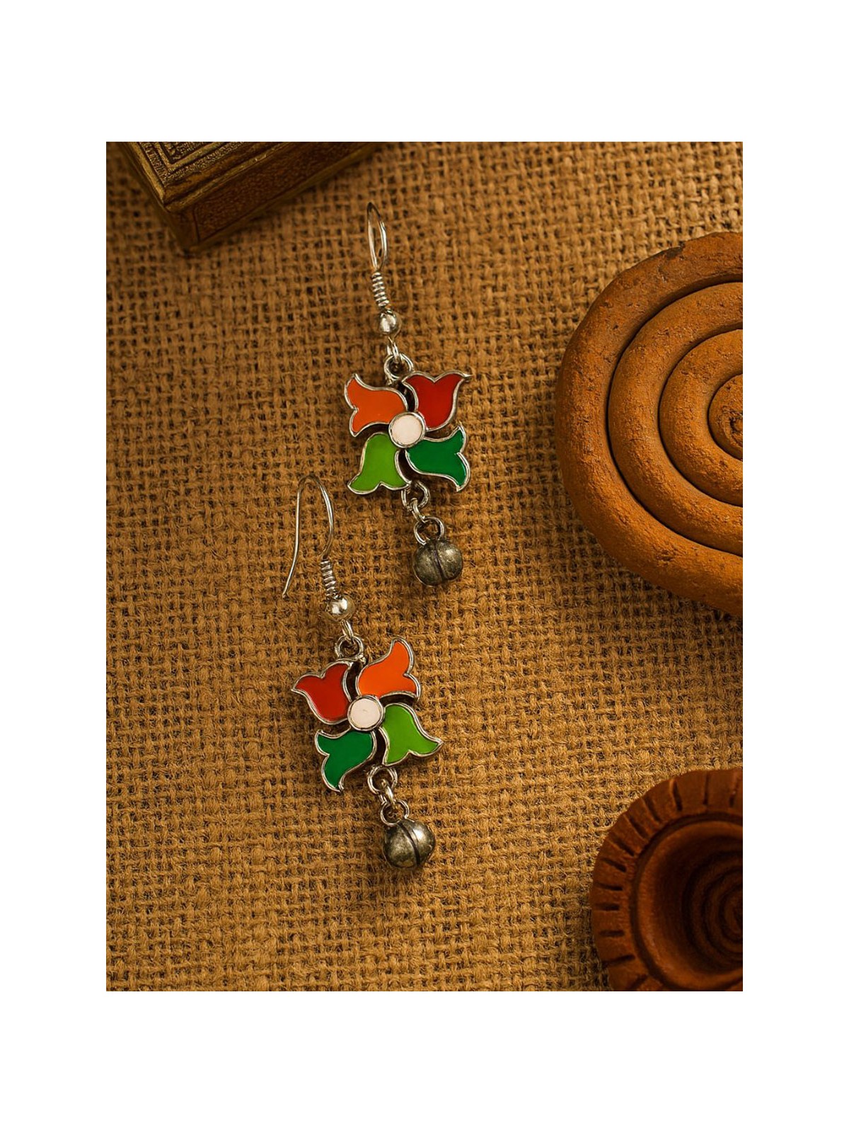 FESTIVE SPIN – VIBRANT PETAL EARRINGS