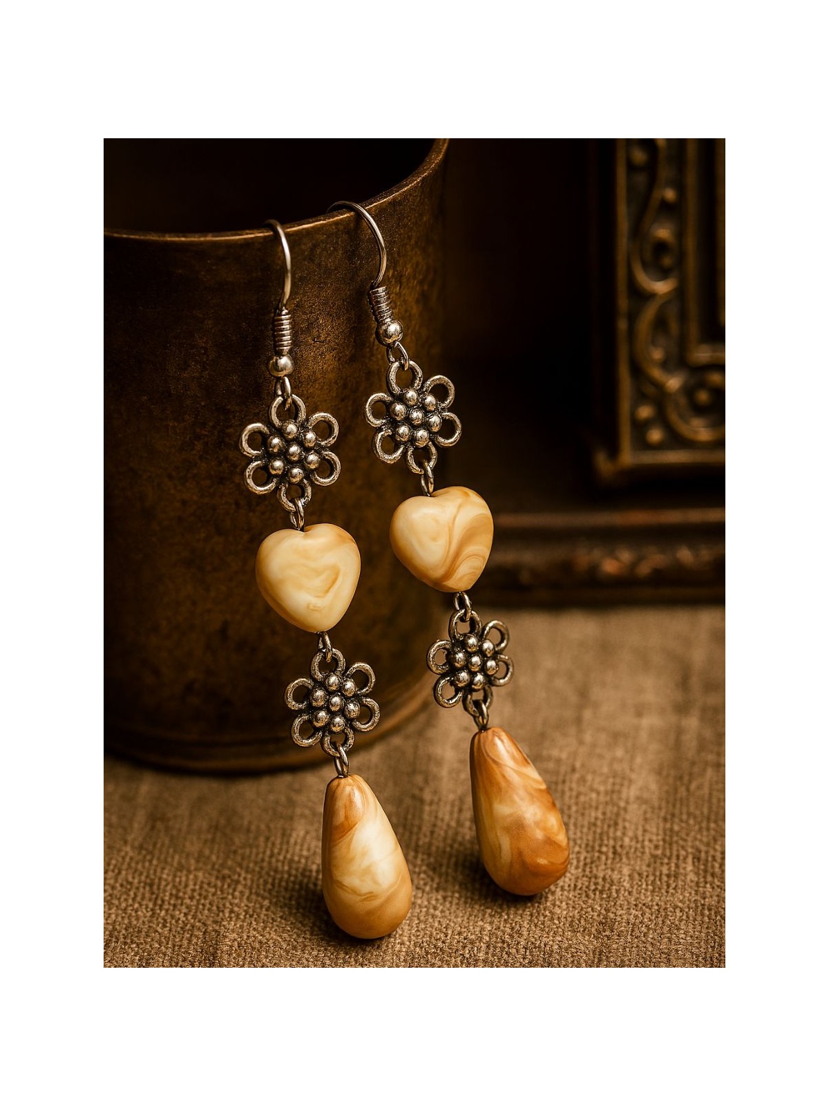 SANDSTONE BLOOM- RUSTIC CHARM DANGLERS