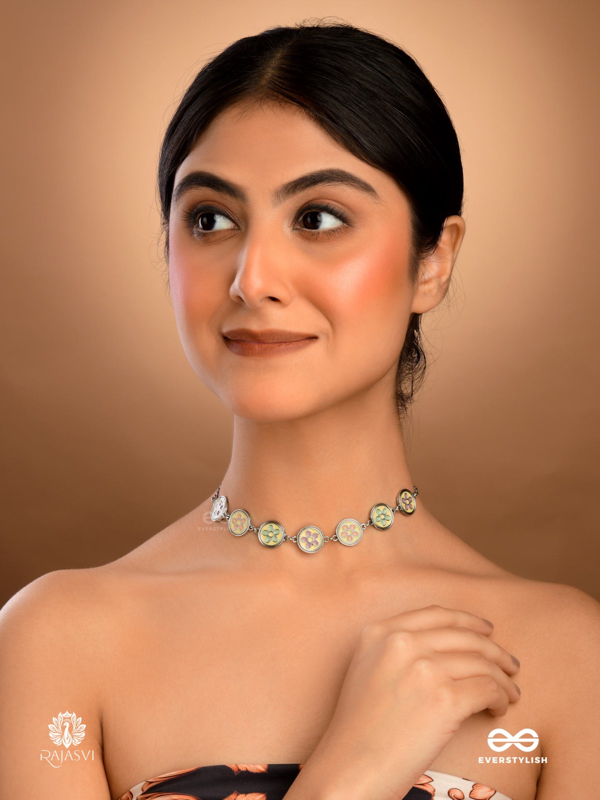 PETAL PARADE - ENAMELLED VINTAGE STYLE CHOKER