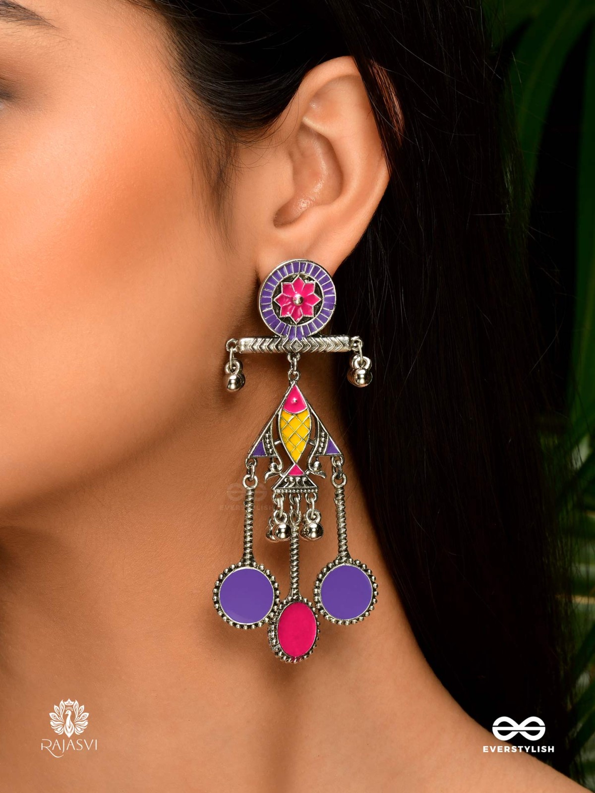 GULAL BEATS - ENAMEL DANGLE EARRING