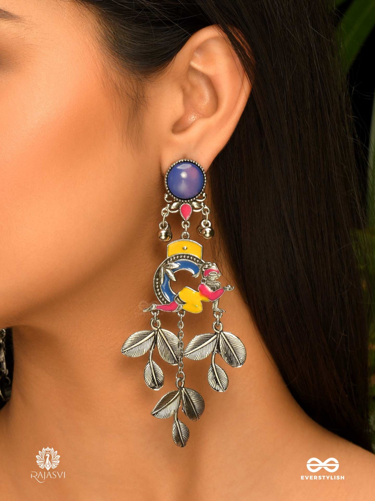  FLORA FABLE - WHIMSICAL OXIDISED EARRING