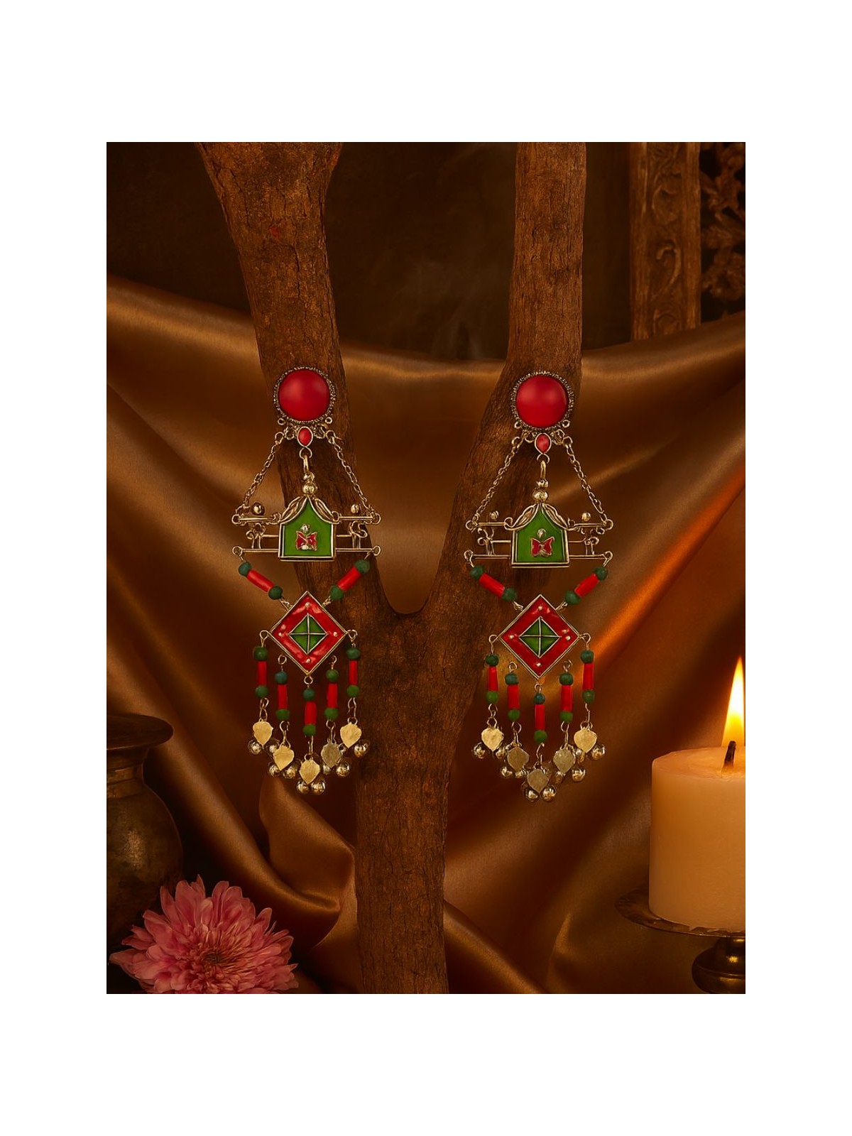 GULBAHAR- TRIBAL - INSPIRED OXIDISED EARRING