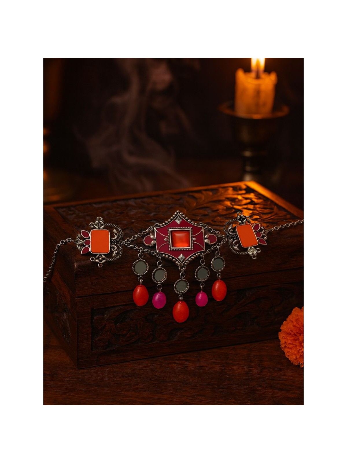 RANGREZ RETRO - SILVER TRIBAL CHOKER