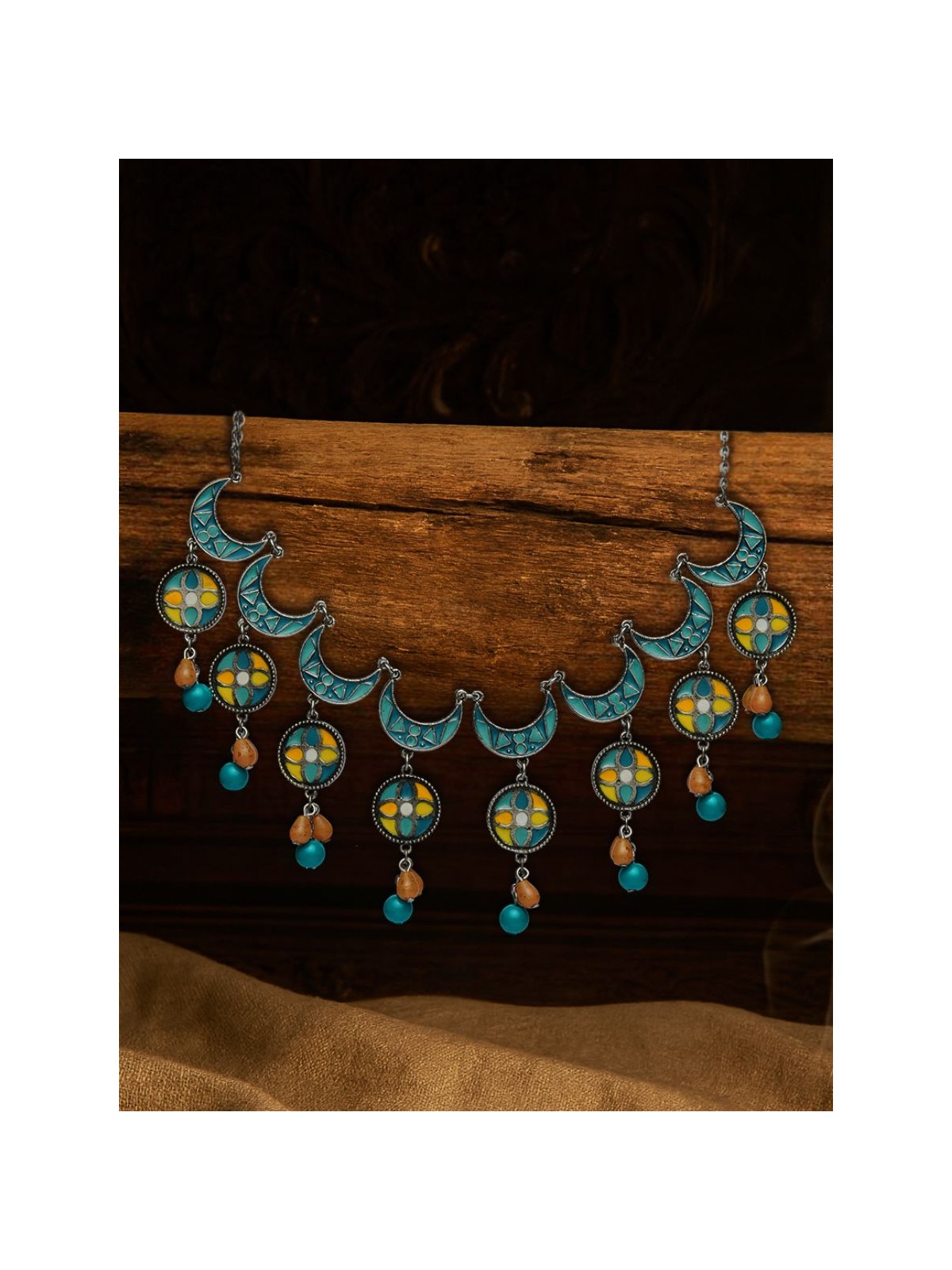  MOHRA MOODS - VIBRANT TURQUOISE CHOKER 