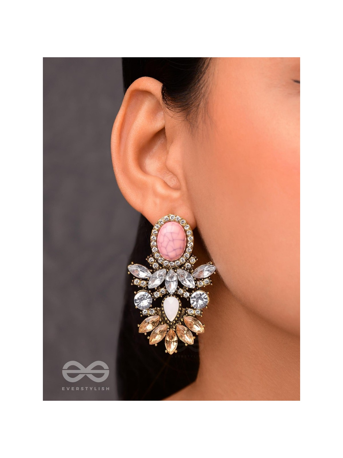 The Royal Affair Studded Dazzling Earrings 