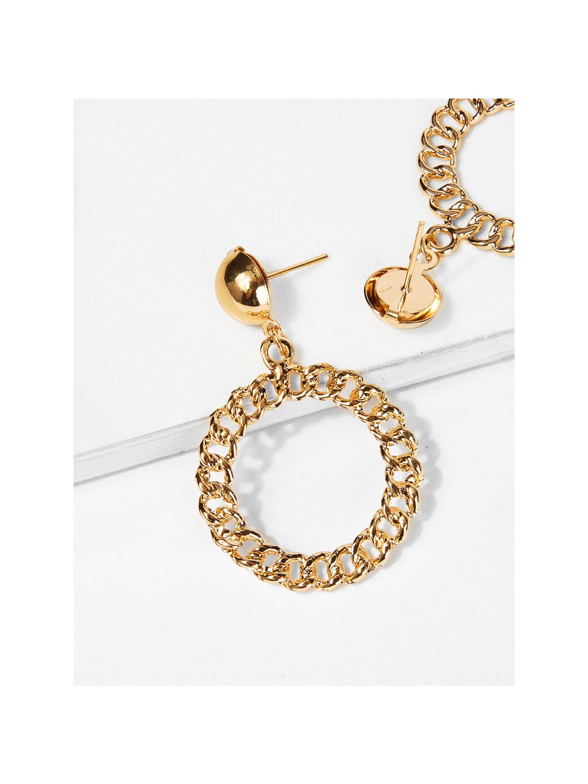 Glistening Golden Ringlet Earrings