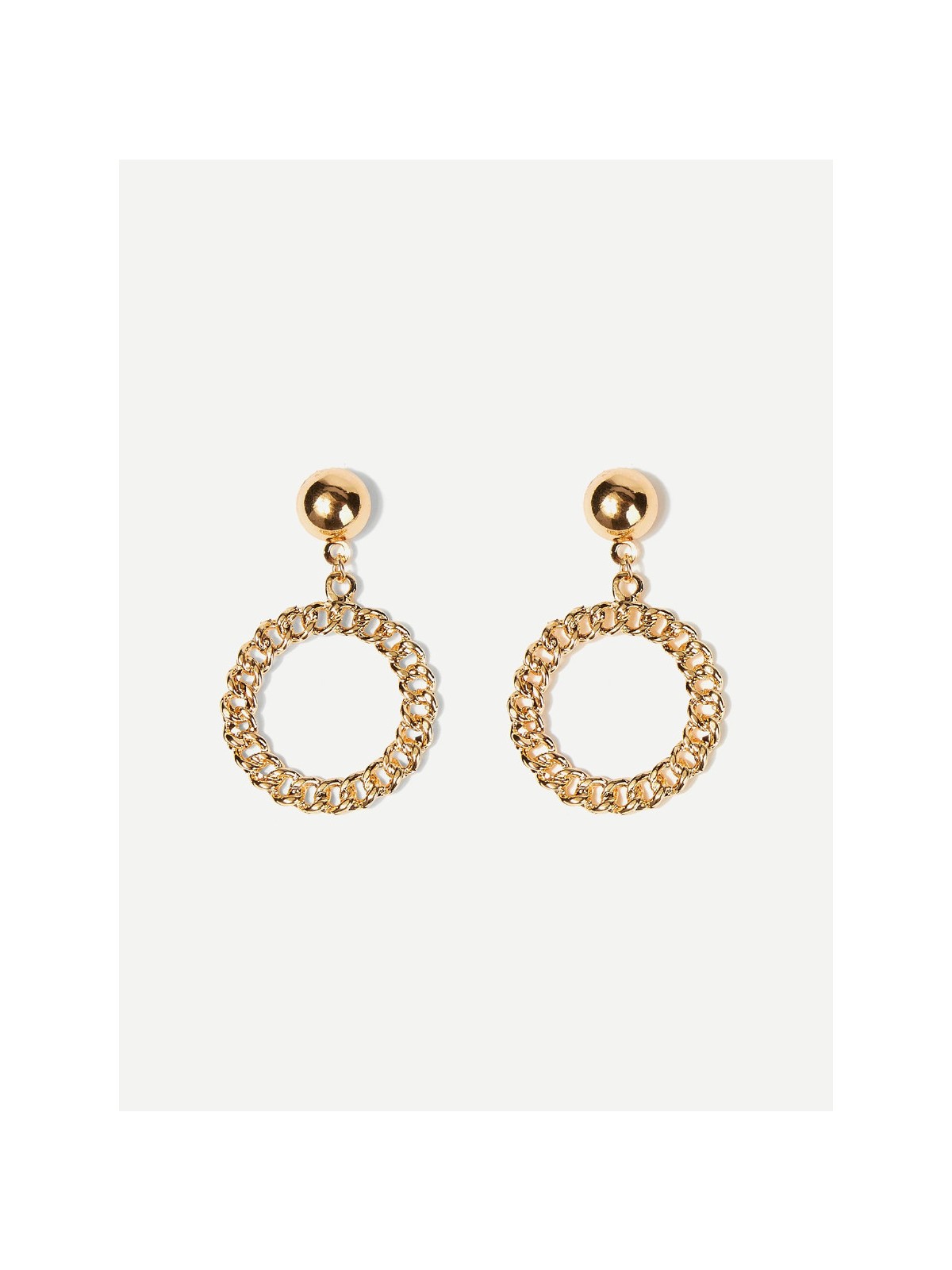Glistening Golden Ringlet Earrings