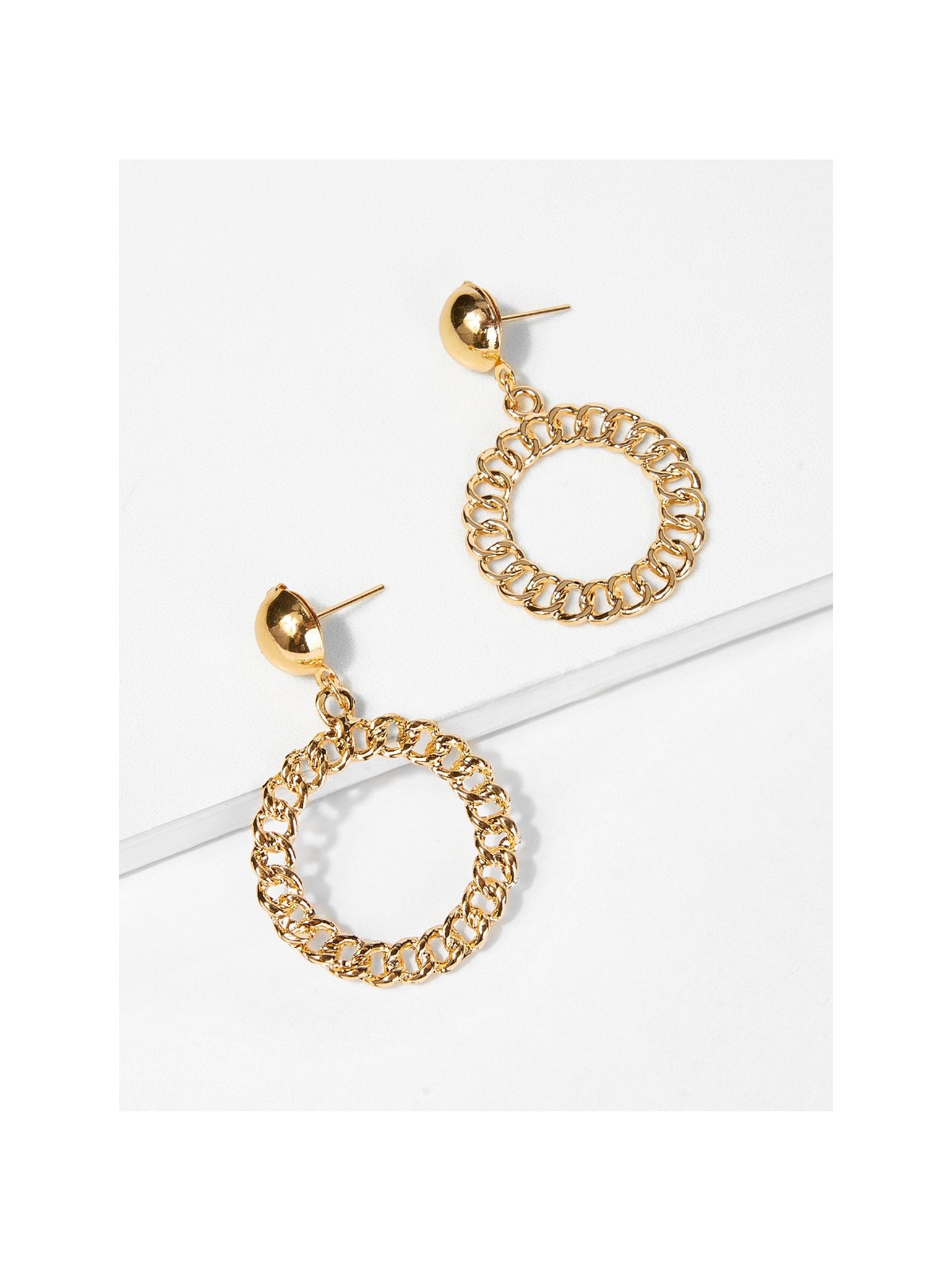 Glistening Golden Ringlet Earrings