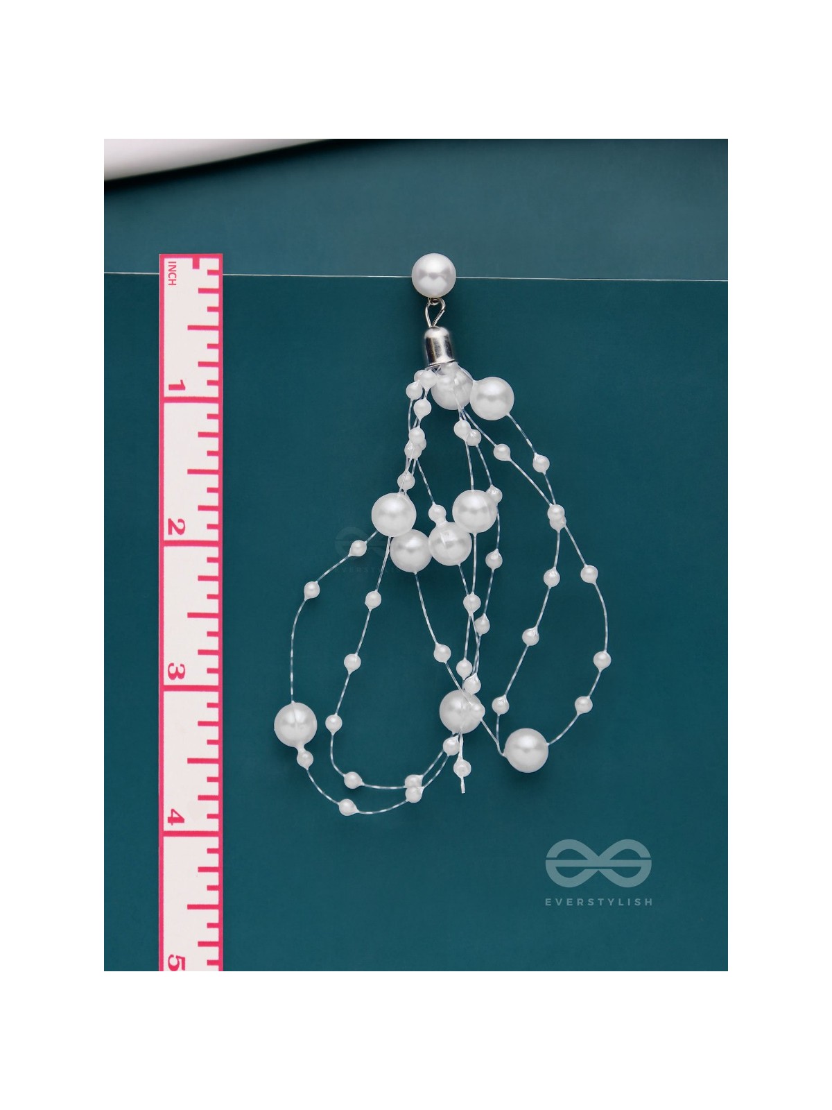 Precious Pearls of Snow Dangling Earrings