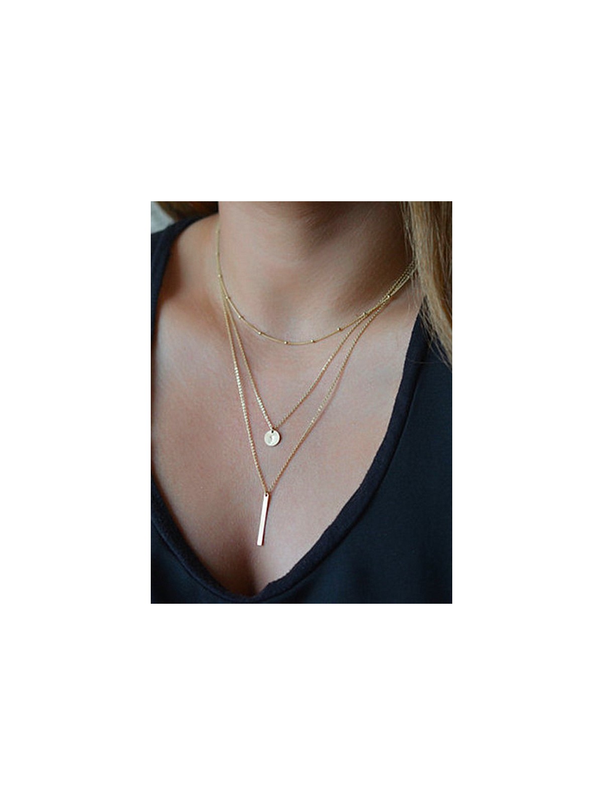 Forever upping the style game, multilayered dainty necklace