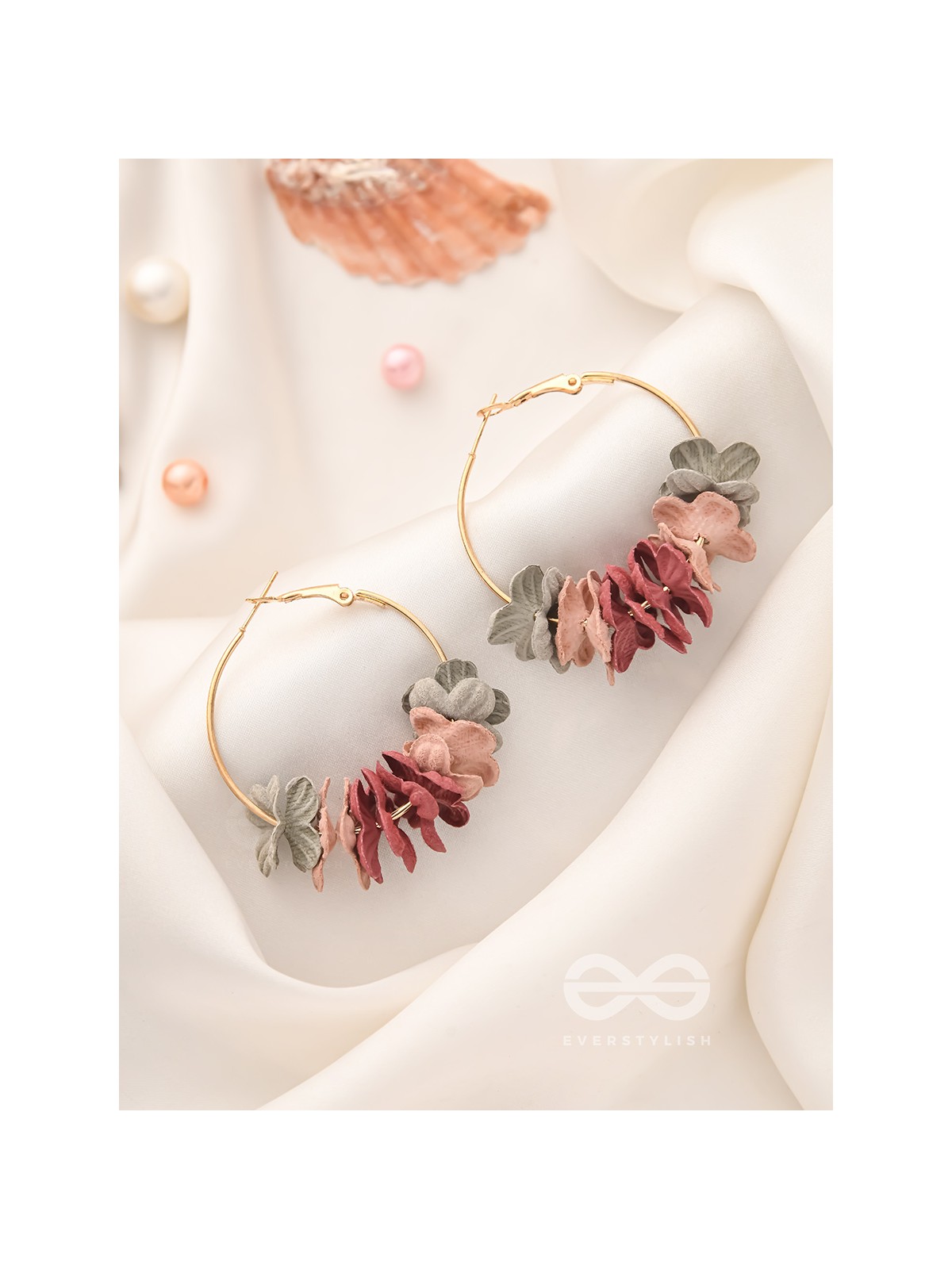 An Autumn Blend- Floral Delight Hoops- Multicolour