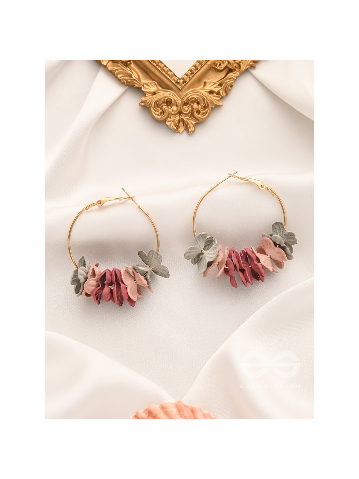 An Autumn Blend- Floral Delight Hoops- Multicolour