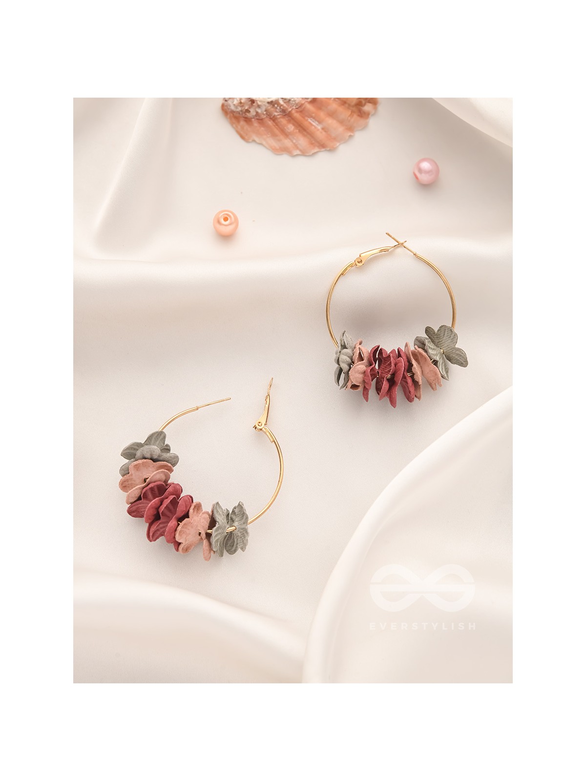 An Autumn Blend- Floral Delight Hoops- Multicolour