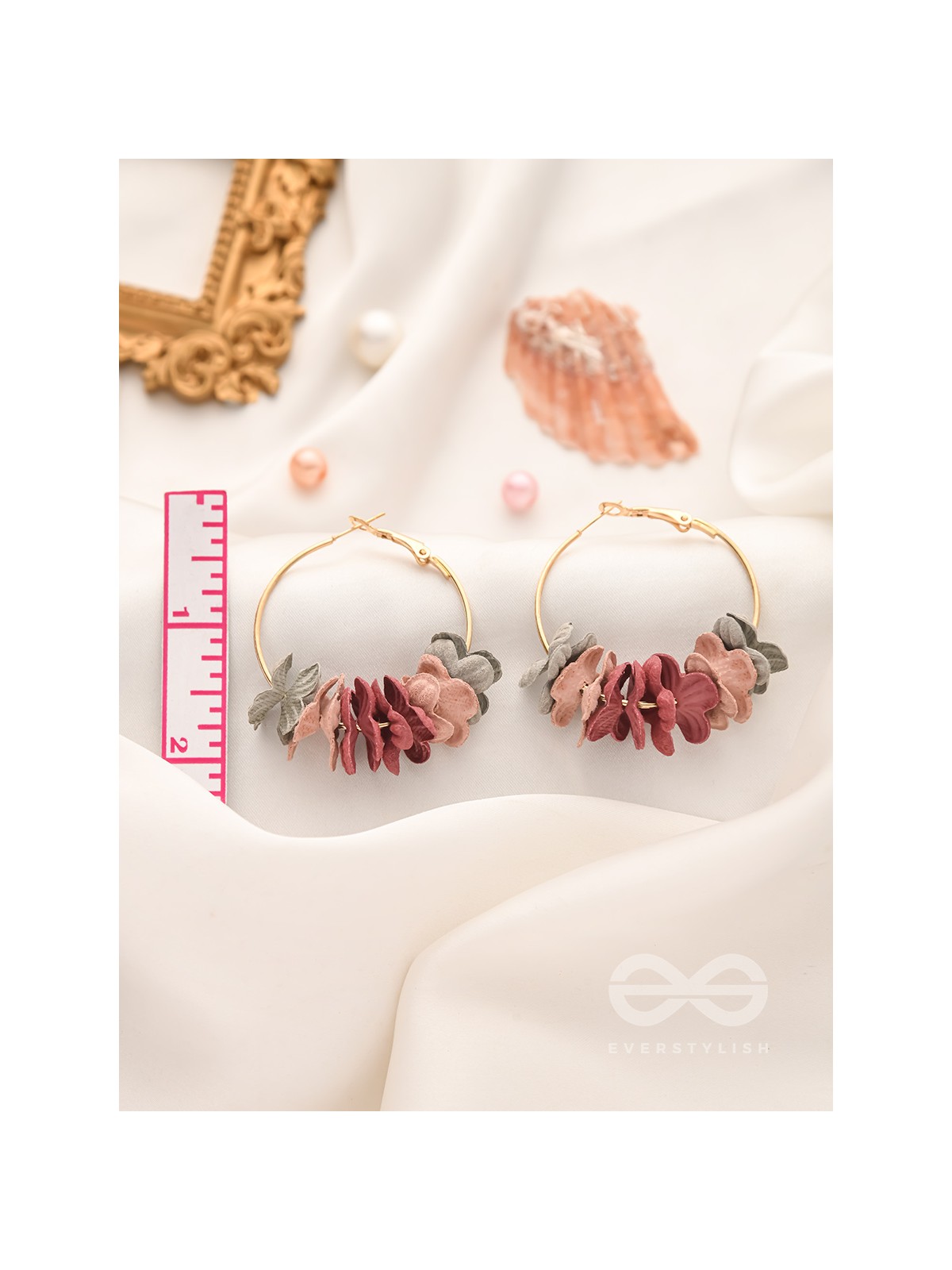 An Autumn Blend- Floral Delight Hoops- Multicolour