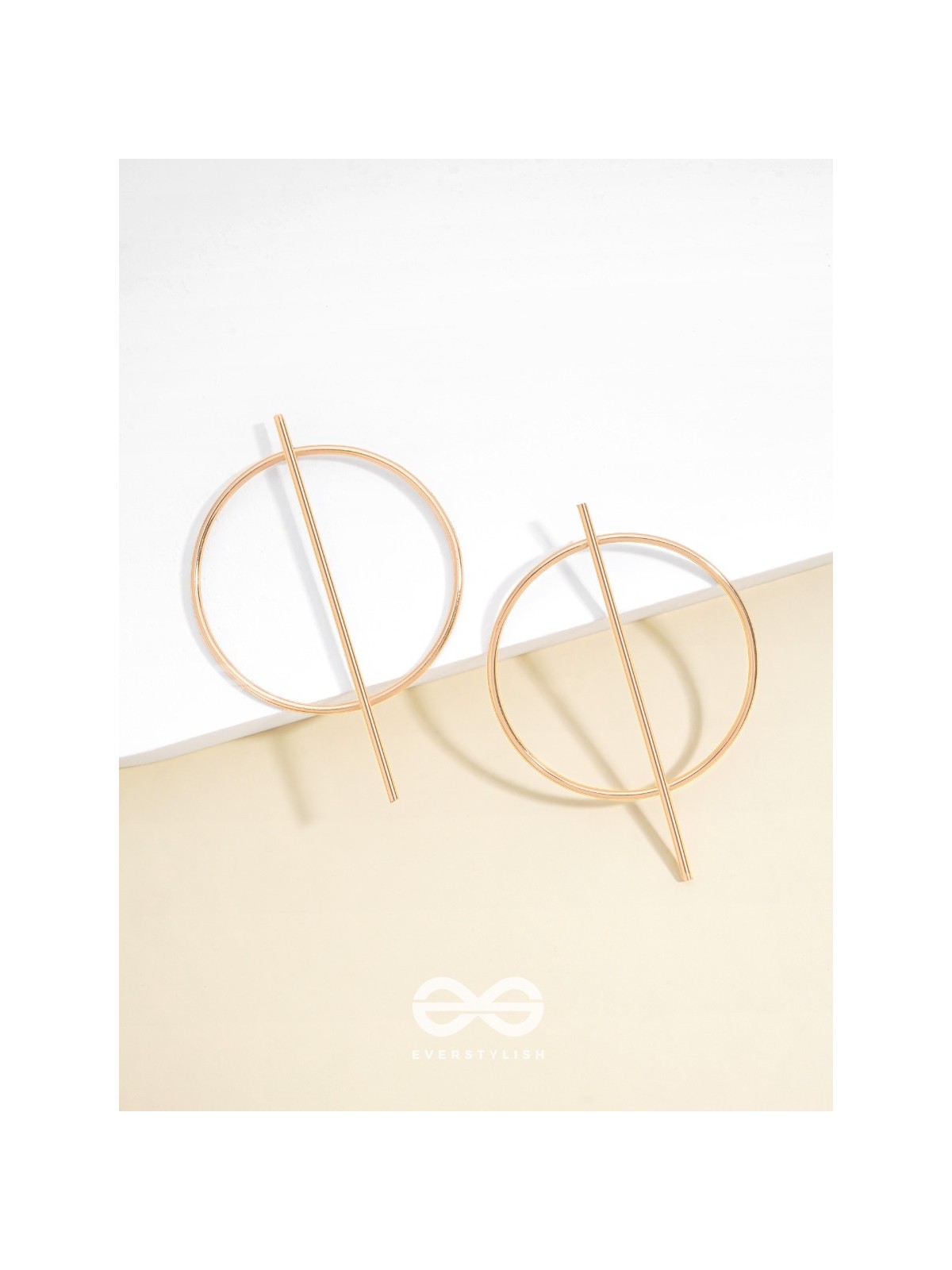 An Elegant Delight Golden Geometric Earrings