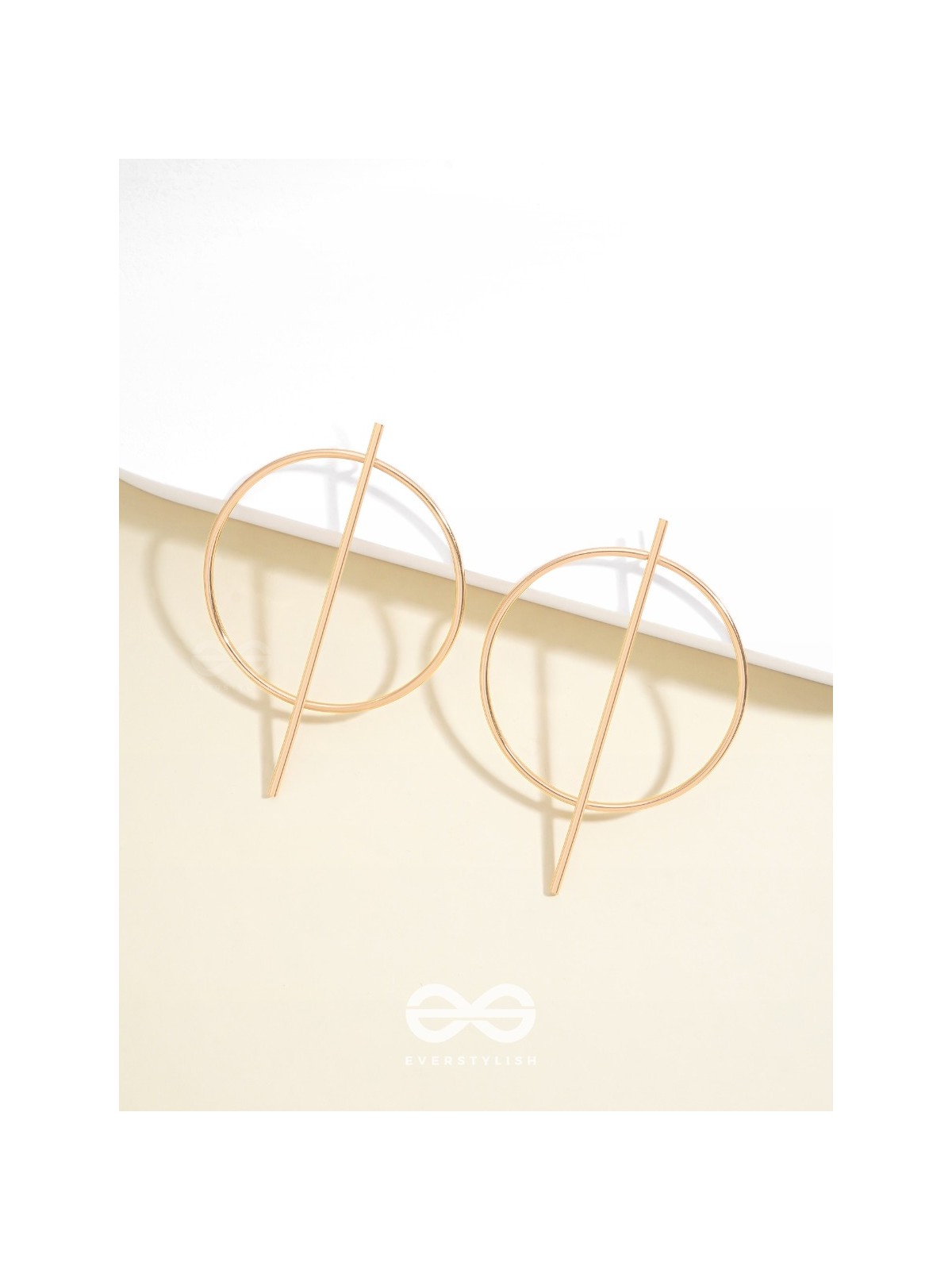 An Elegant Delight Golden Geometric Earrings