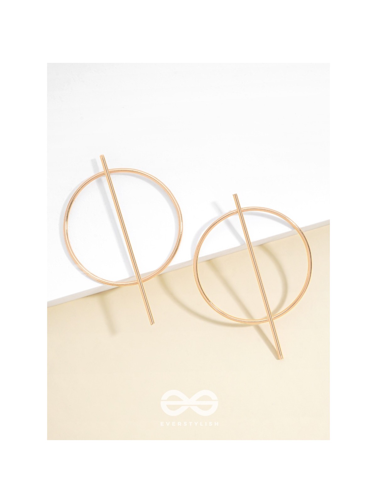 An Elegant Delight Golden Geometric Earrings