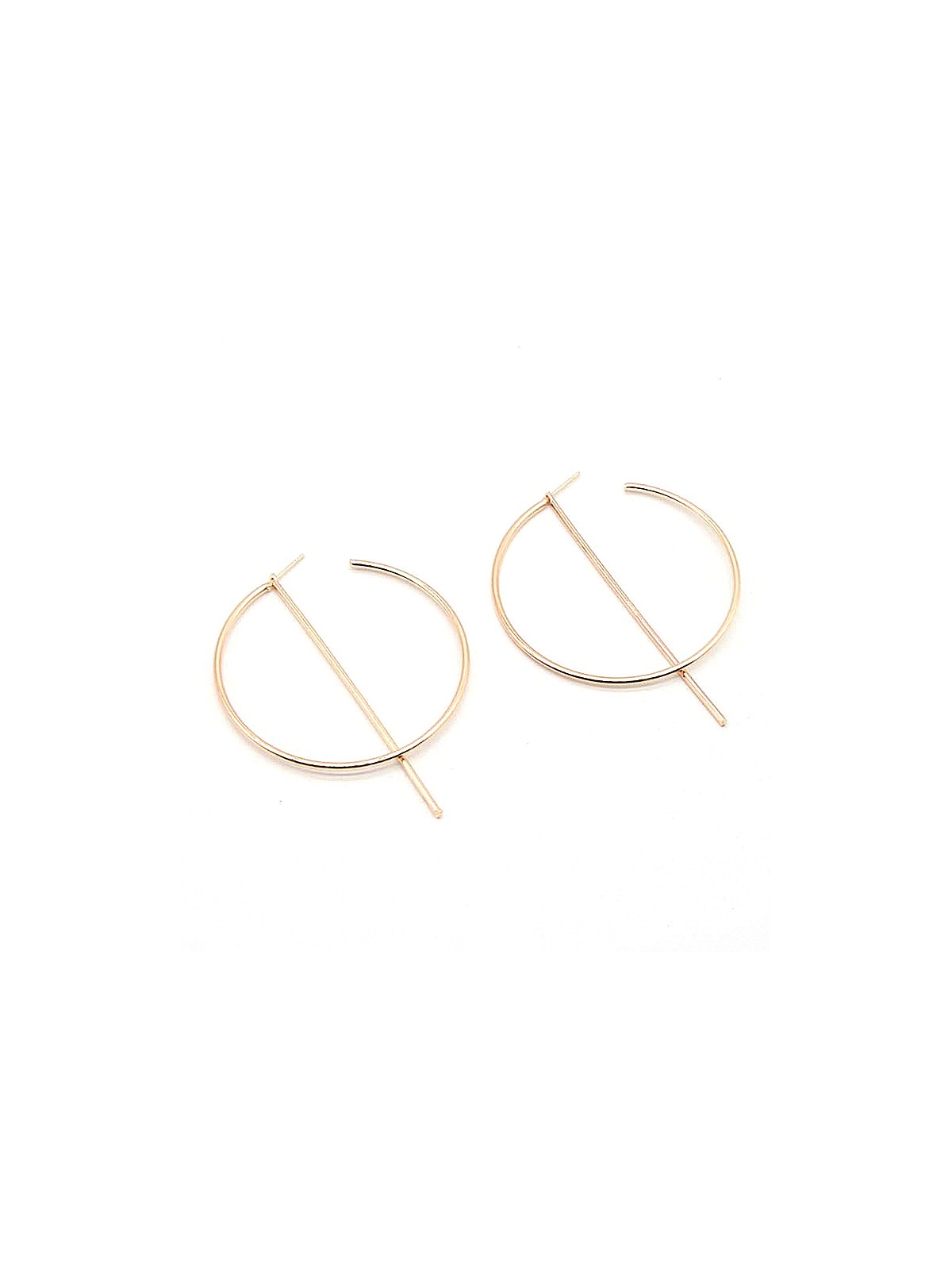 Simply Elegant Golden Geometric Earrings