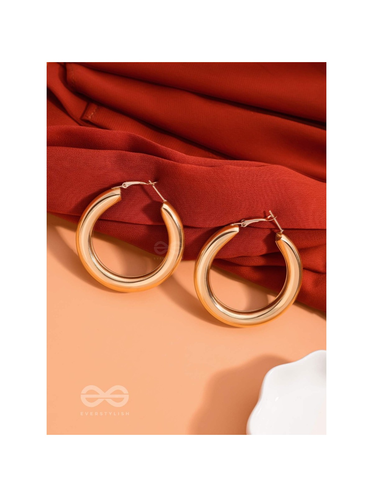 A Fashionista’s Dream - Glittering gold loops