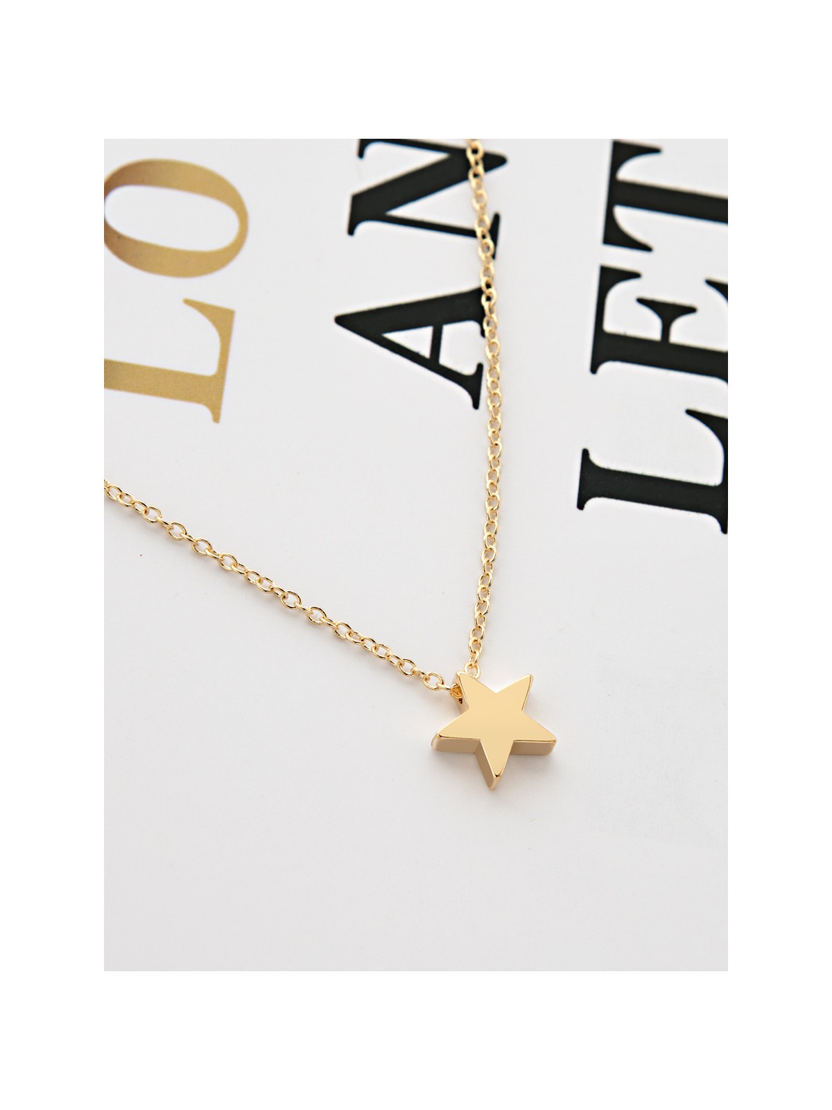 Little Elegant Star Necklace - Golden