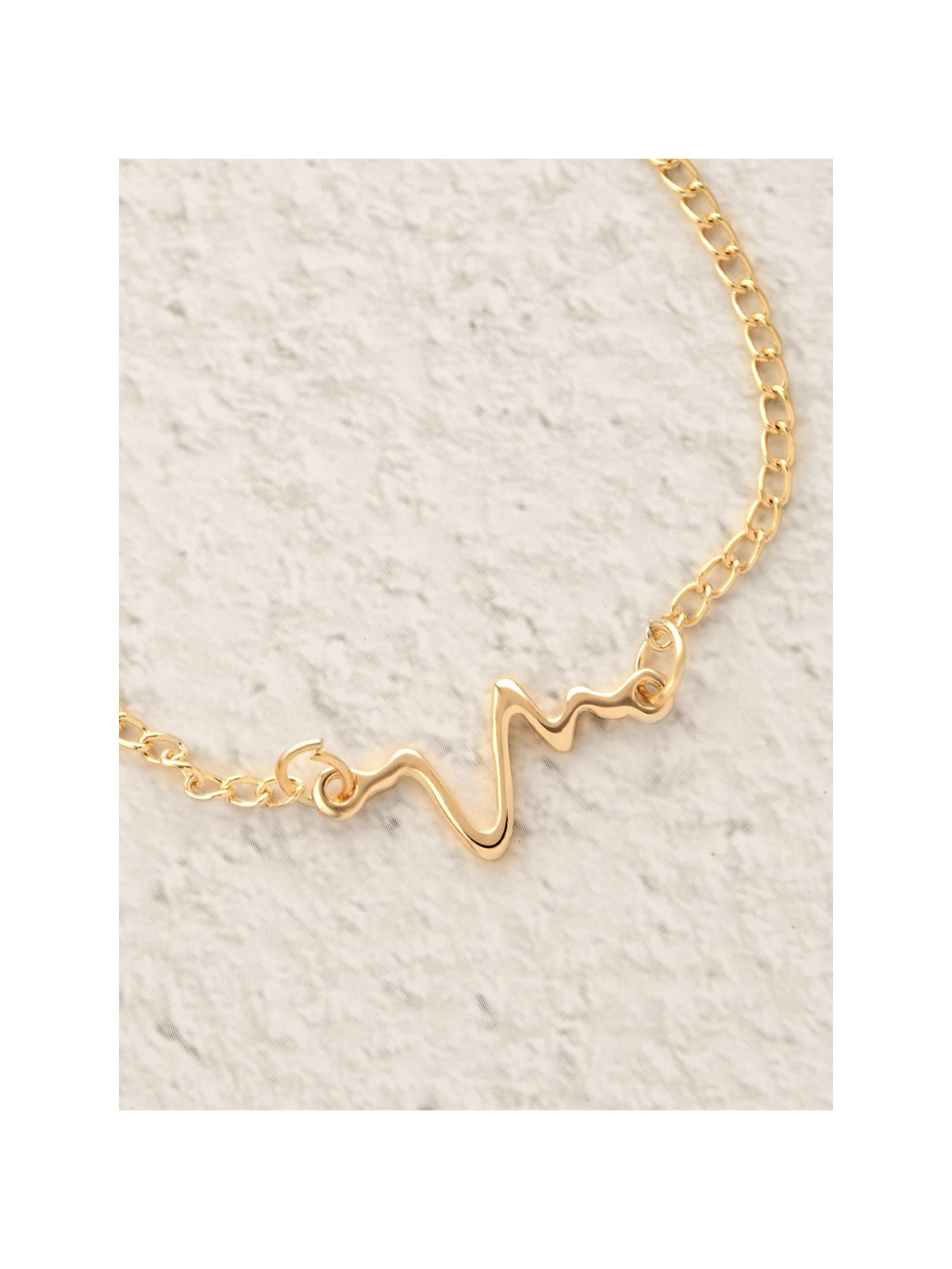 The Elegant Casual Heartbeat Bracelet- Golden