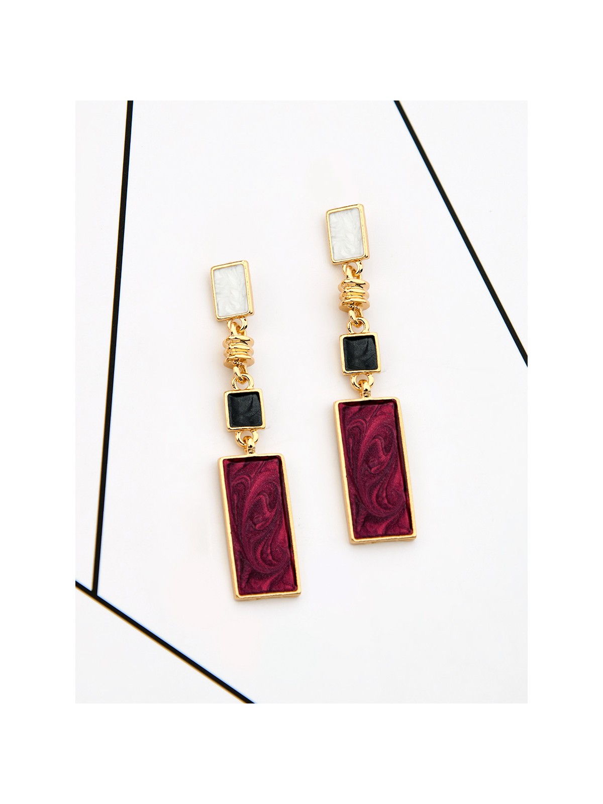 The Mesmerising Indulgence - Elegant Enamel Earrings