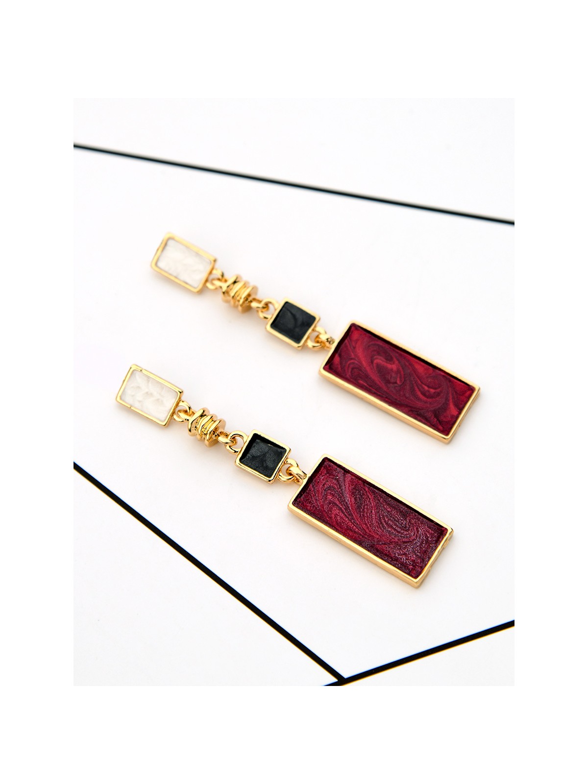 The Mesmerising Indulgence - Elegant Enamel Earrings