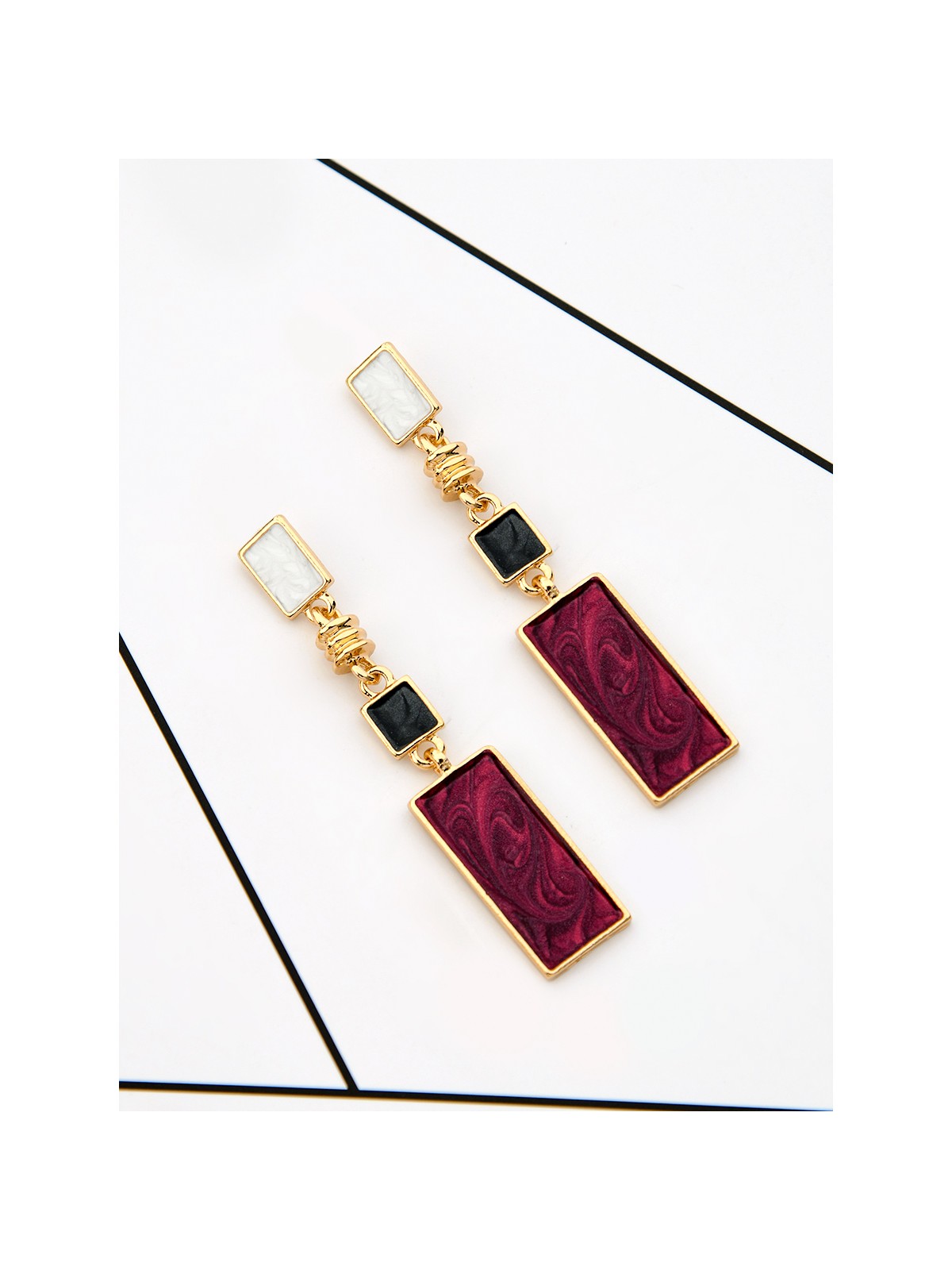 The Mesmerising Indulgence - Elegant Enamel Earrings