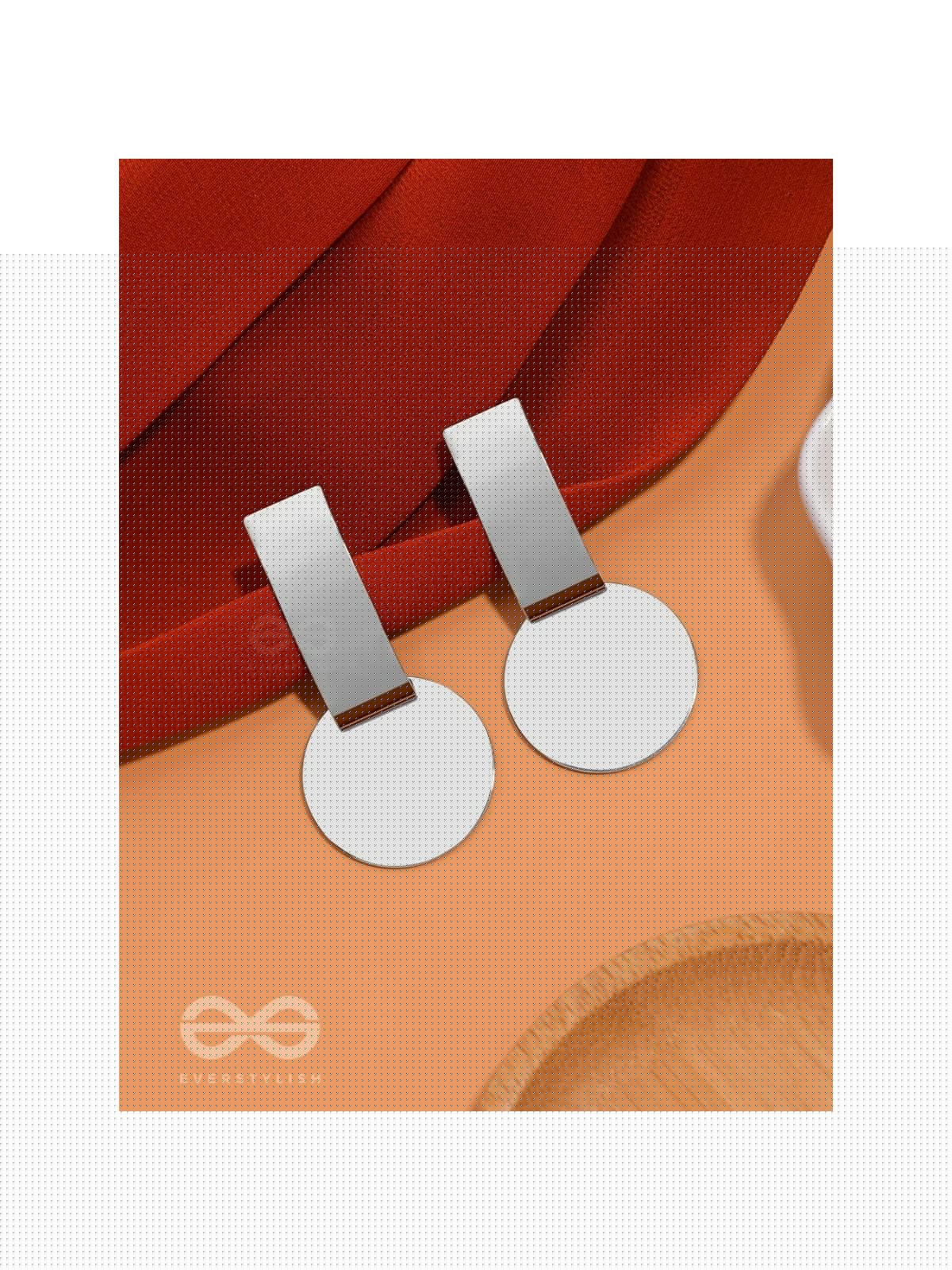 The Chic Geometry (Silver) - Statement Earrings