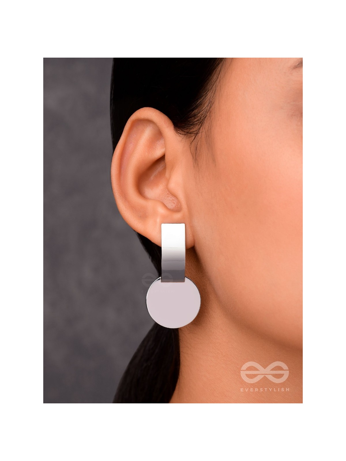 The Chic Geometry (Silver) - Statement Earrings