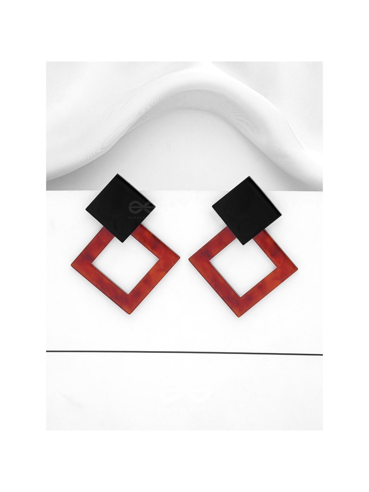 The Geometric Chic - Leopard Acrylic Studs