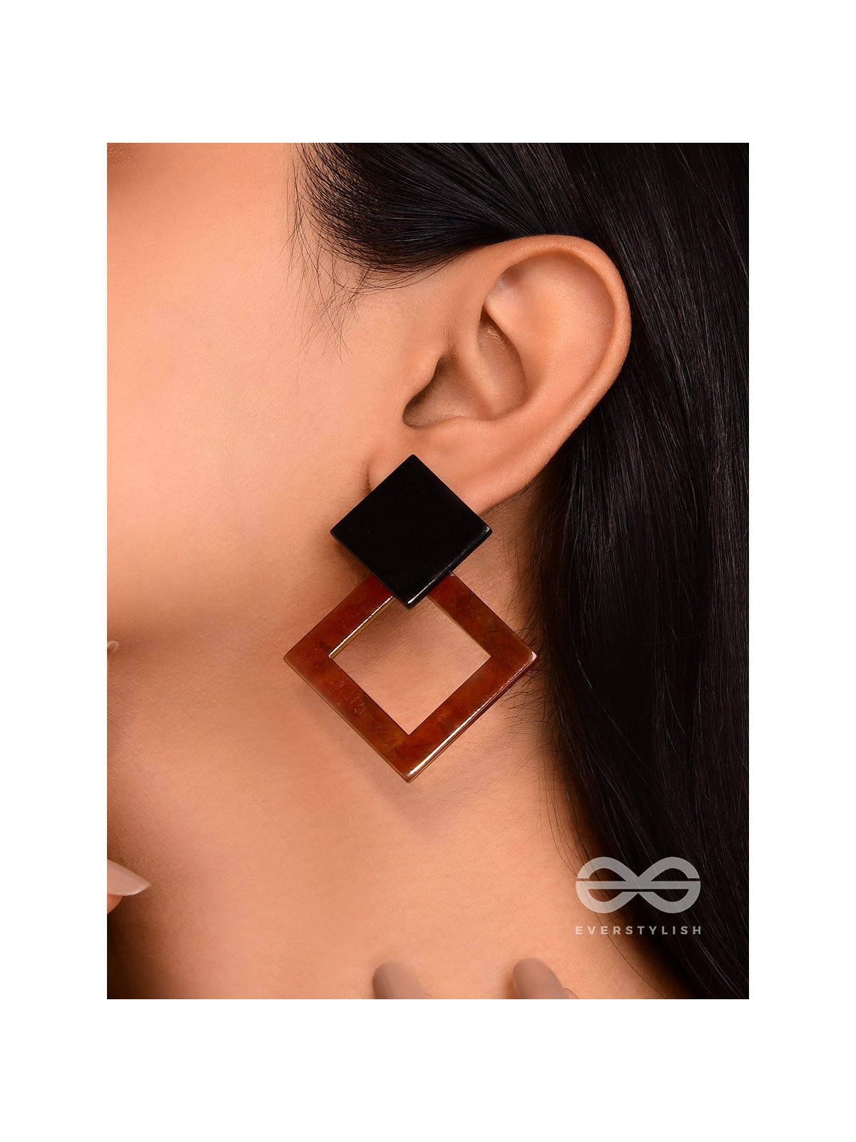 The Geometric Chic - Leopard Acrylic Studs