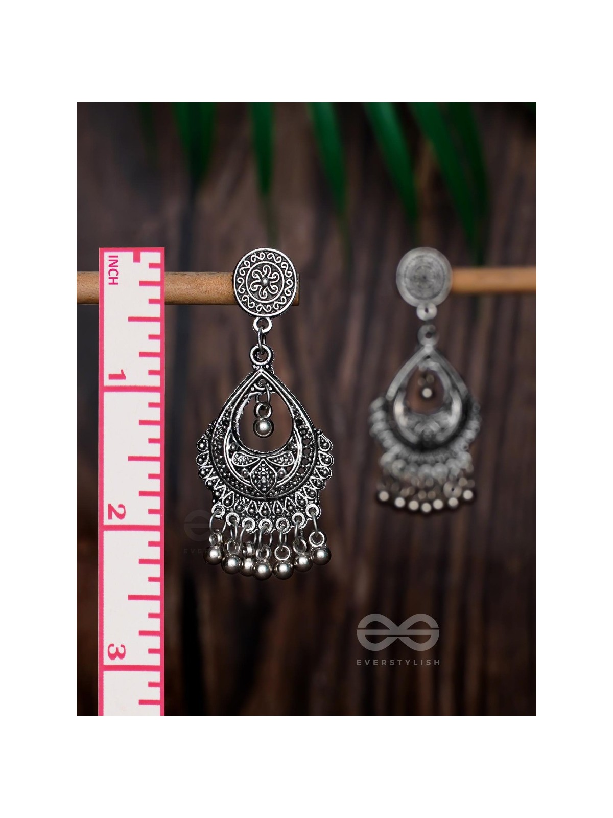 The Ethnic Intricate Delight - Oxidised Boho Earrings