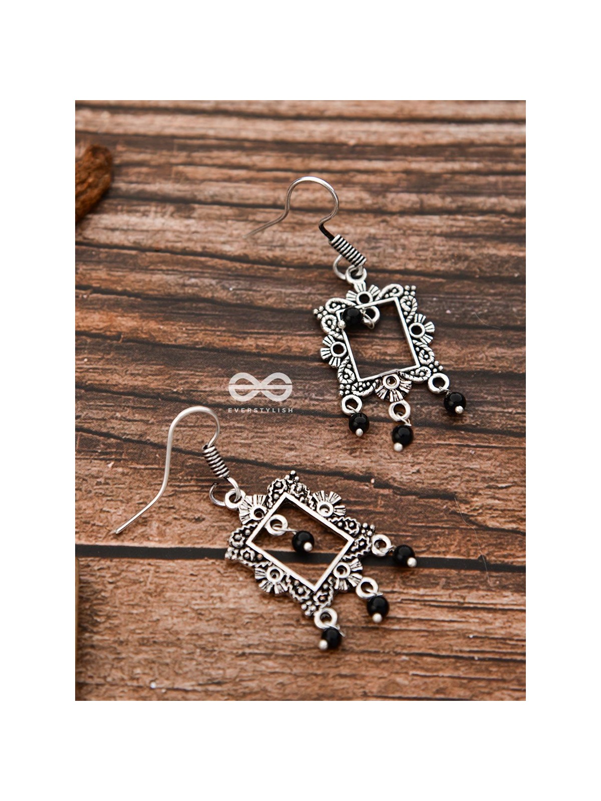 The Little Mirror frames -Black - Tiny Trinket Earrings