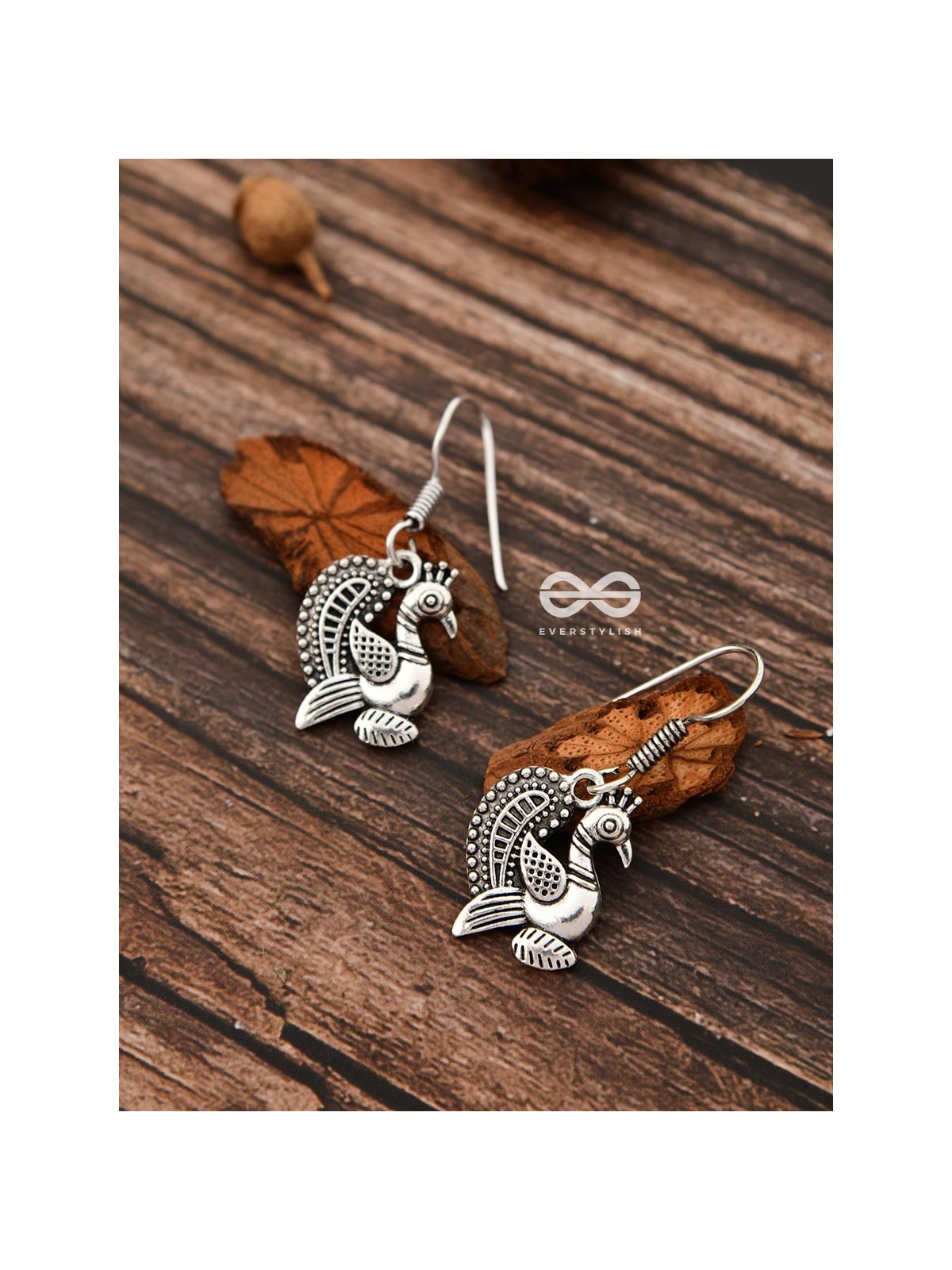 The Cute Vintage Peacock Hooks - Tiny Trinket Earrings